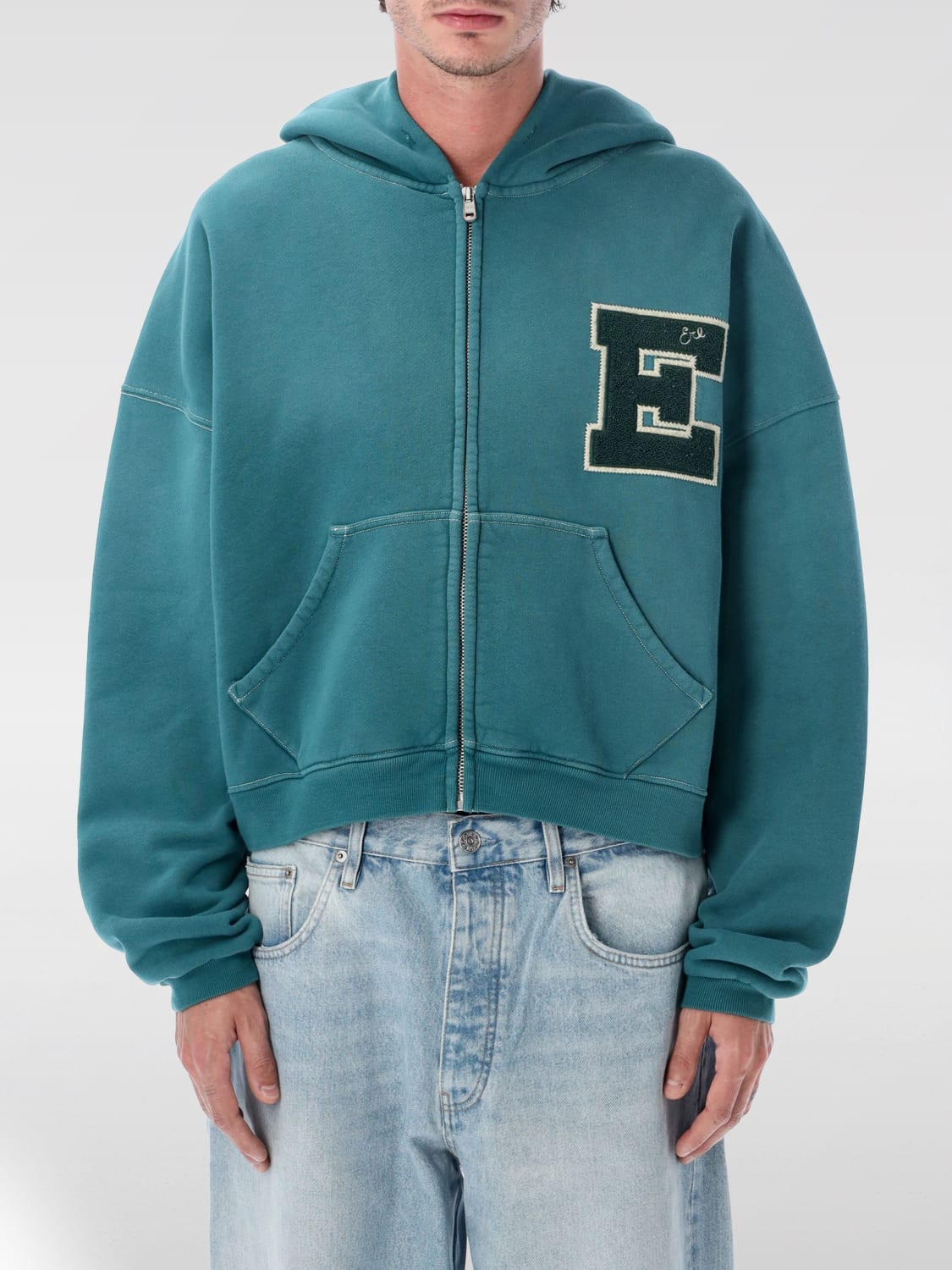 ERL SWEATSHIRT: Sweatshirt men Erl, Green - Img 1