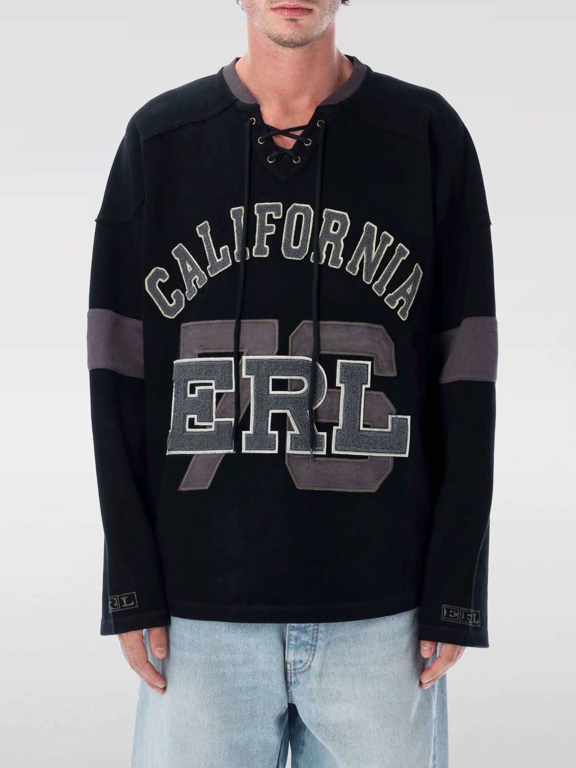 ERL SWEATSHIRT: Sweatshirt men Erl, Black - Img 1