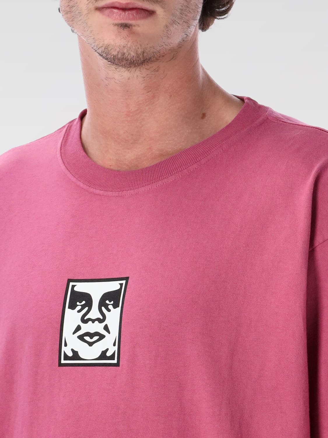 OBEY T-SHIRT: T-shirt herren Obey, Burgunderrot - Img 3