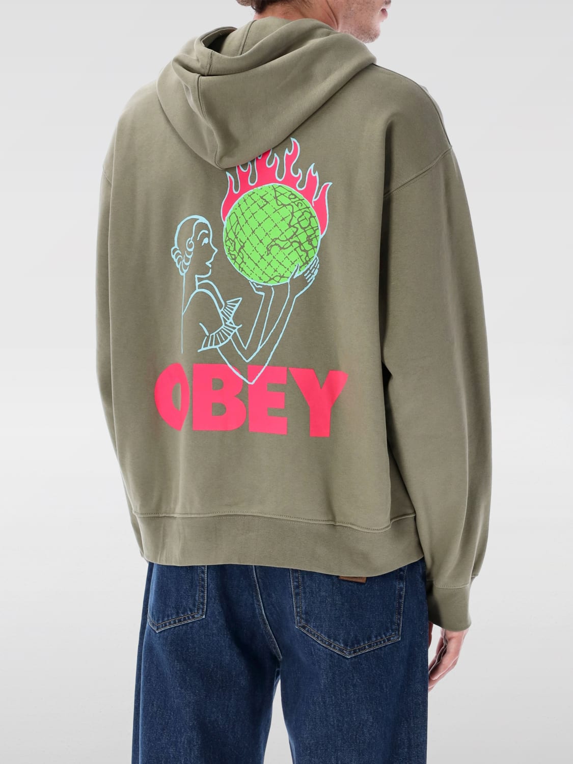 OBEY SWEATSHIRT: Sweatshirt men Obey, Green - Img 2
