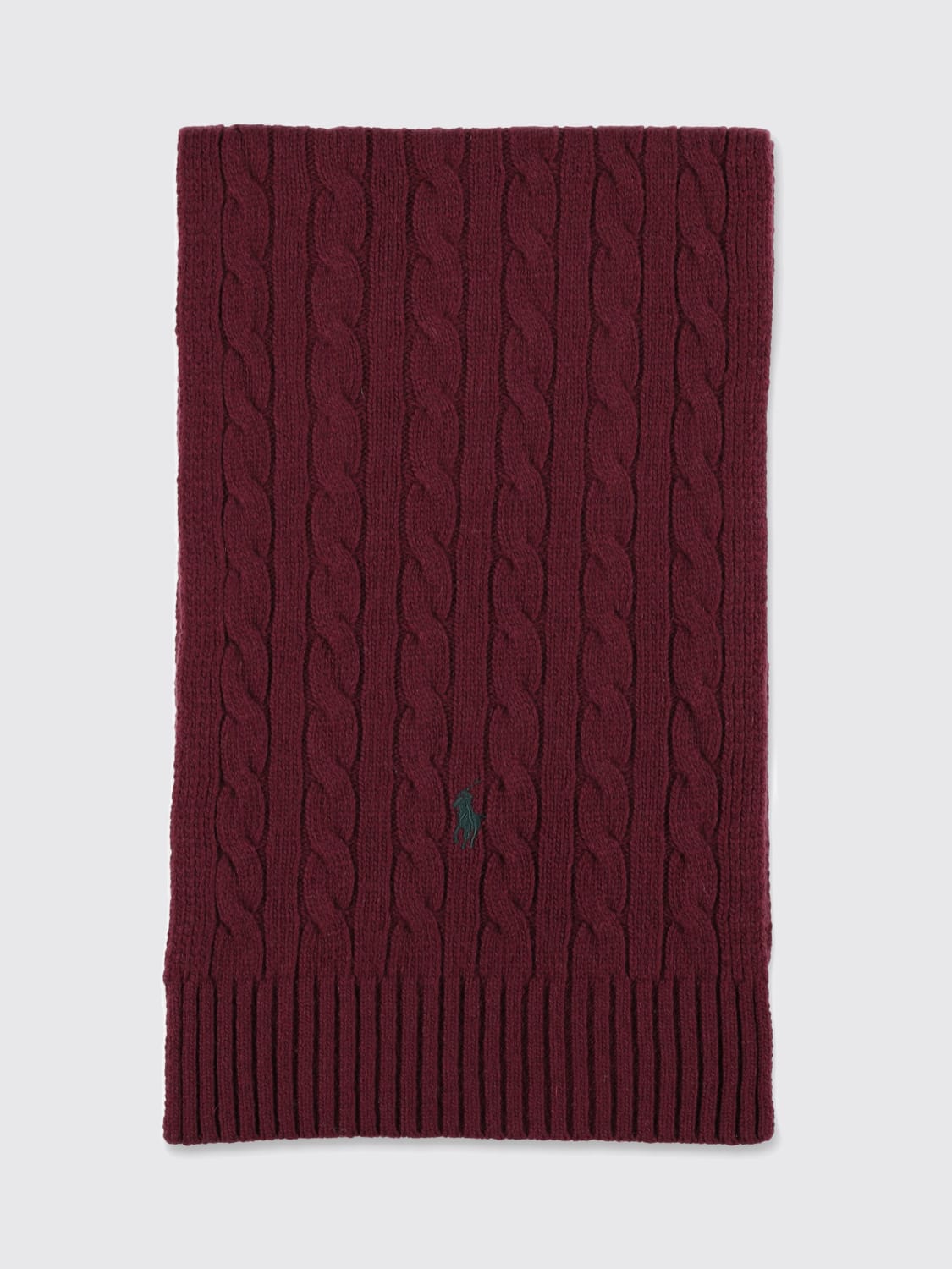 POLO RALPH LAUREN SCARF: Scarf men Polo Ralph Lauren, Wine - Img 1