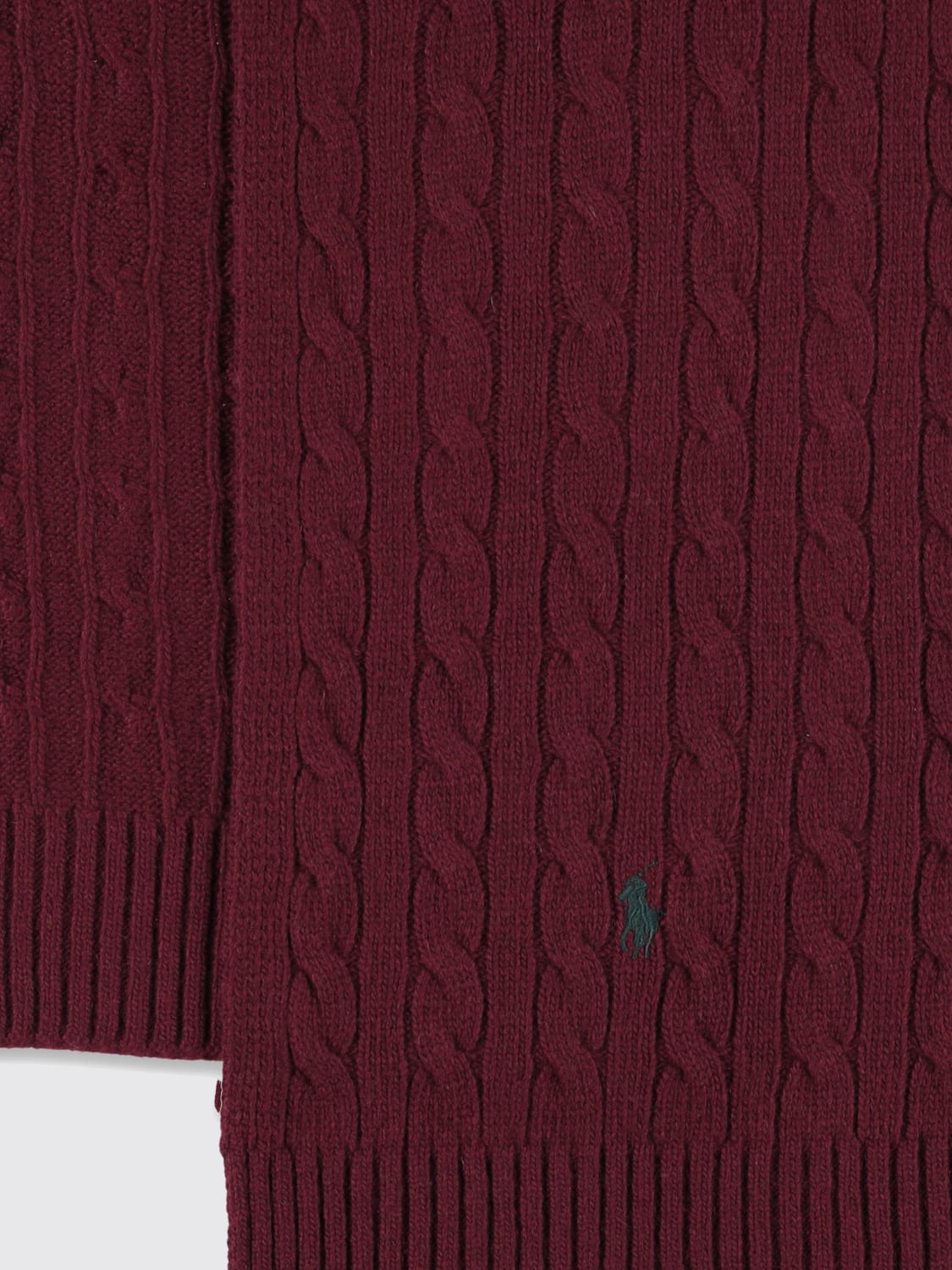 POLO RALPH LAUREN SCARF: Scarf men Polo Ralph Lauren, Wine - Img 3
