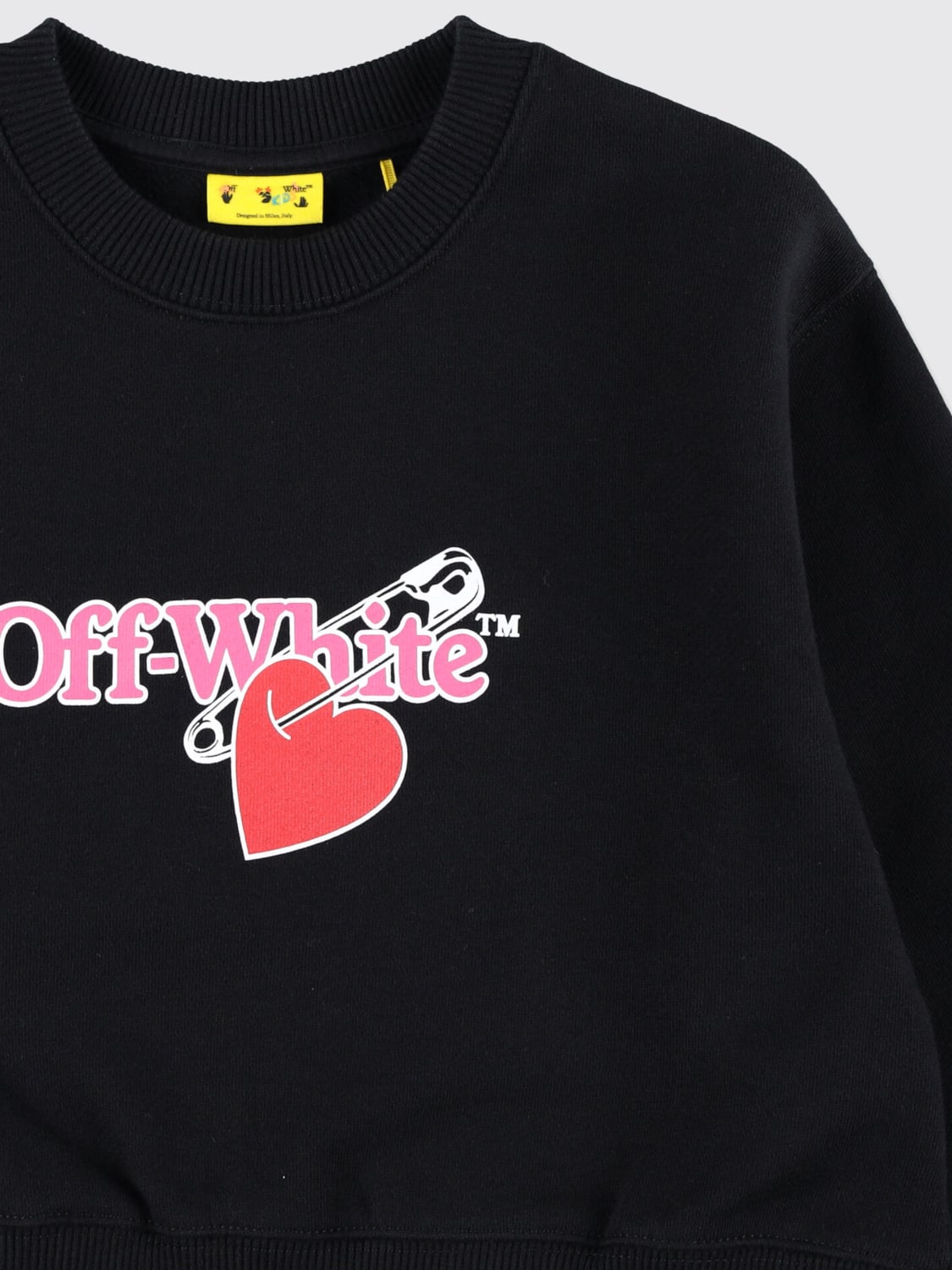 OFF-WHITE KIDS PULLOVER: Pullover kinder Off-white Kids, Schwarz - Img 3