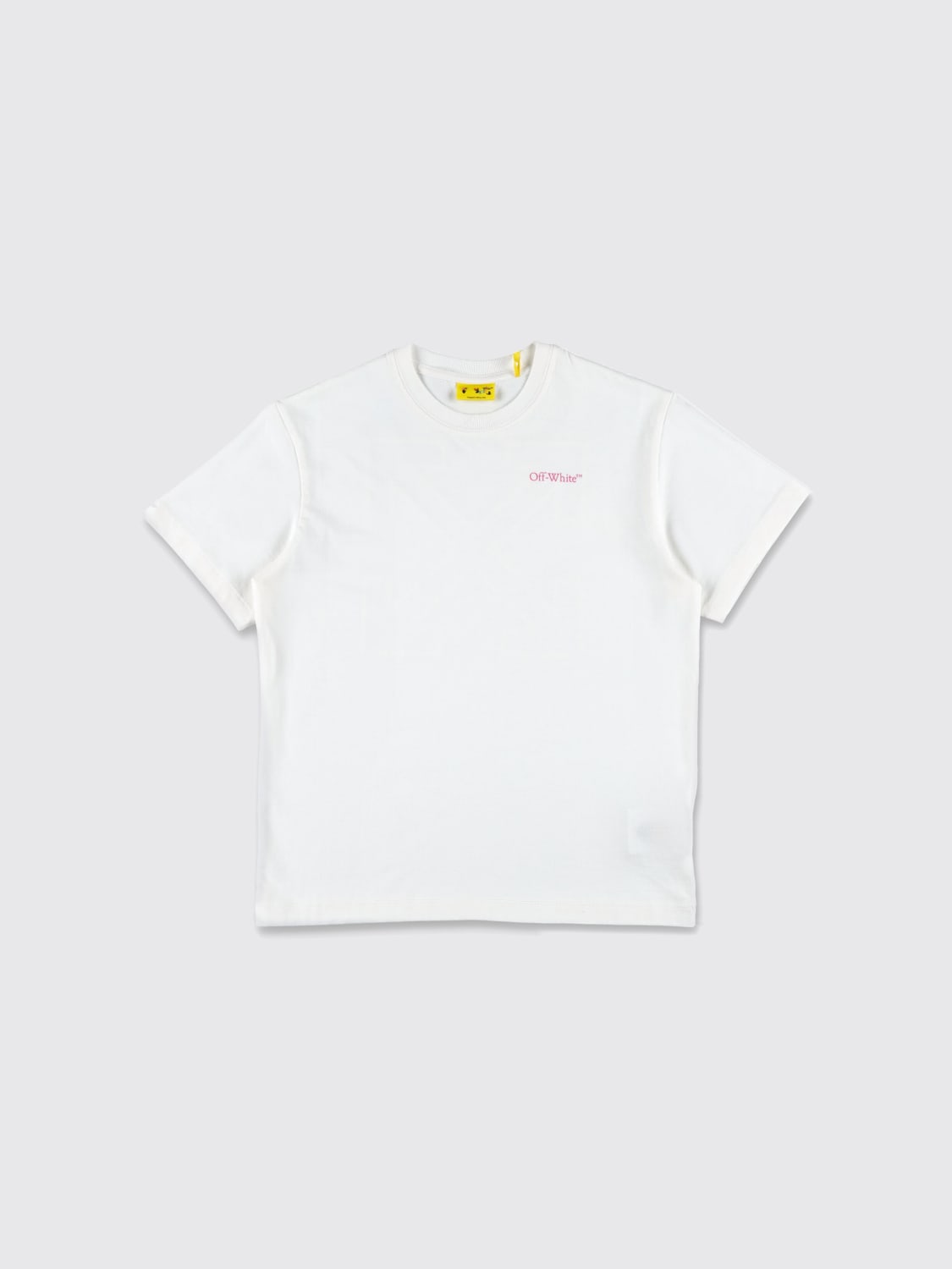 OFF-WHITE KIDS T-SHIRT: T-shirt in cotone con logo Off-white Kids, Bianco - Img 1