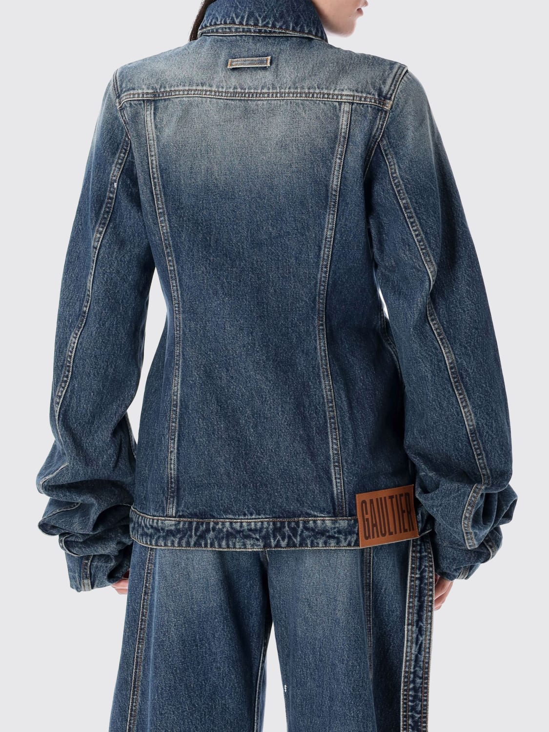 JEAN PAUL GAULTIER 外套: 大衣 女士 Jean Paul Gaultier, 蓝色 - Img 2