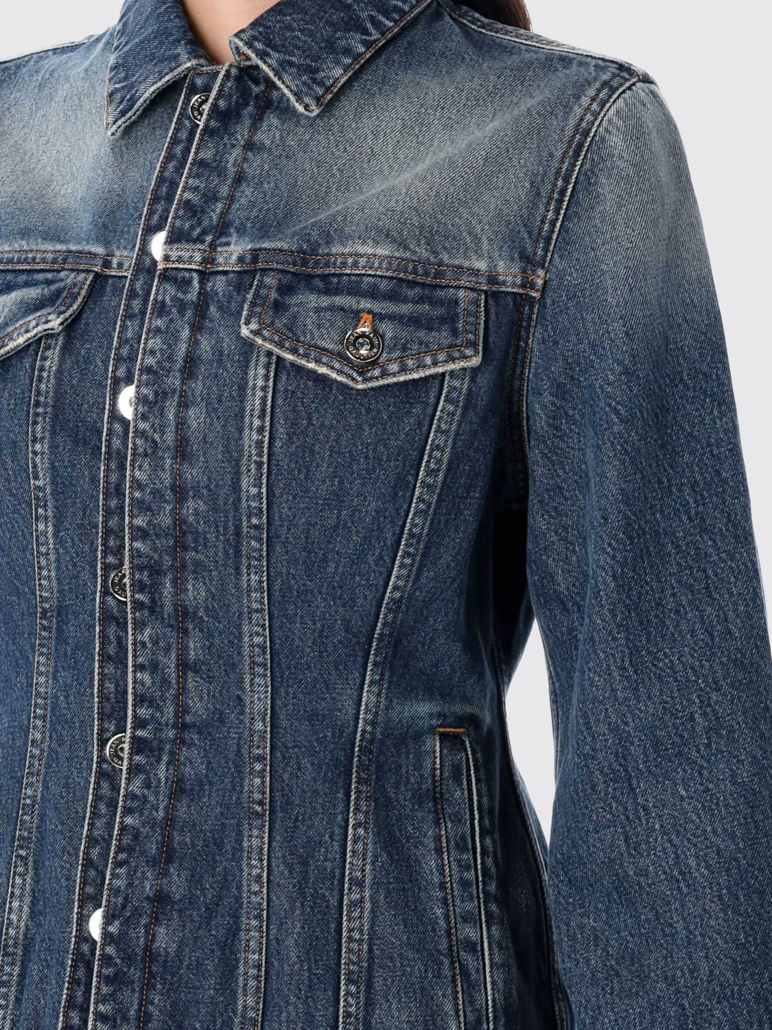 JEAN PAUL GAULTIER 外套: 大衣 女士 Jean Paul Gaultier, 蓝色 - Img 3