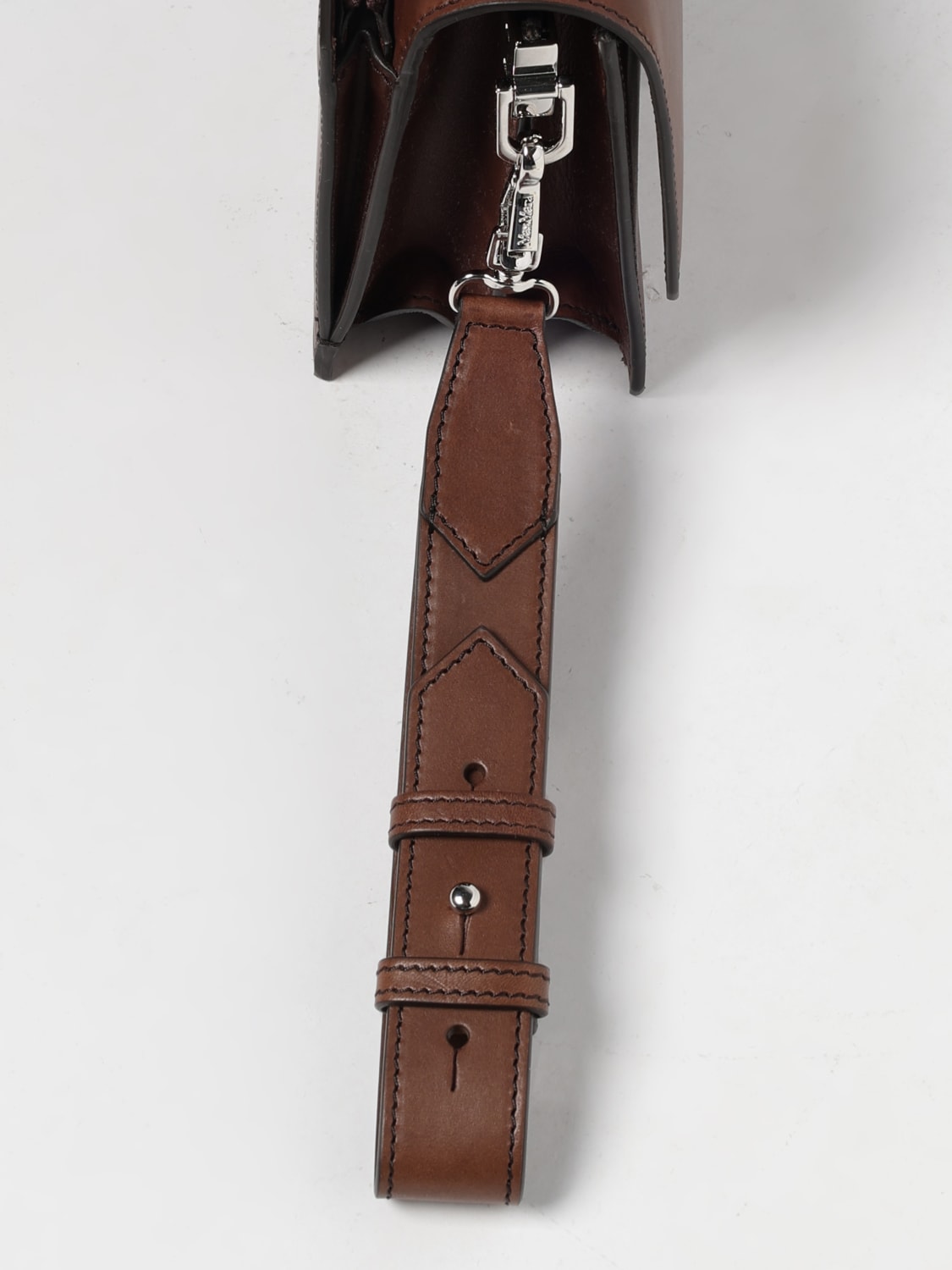 MAX MARA BORSA MINI: Borsa Biancaroughs Max Mara in pelle, Noce - Img 4