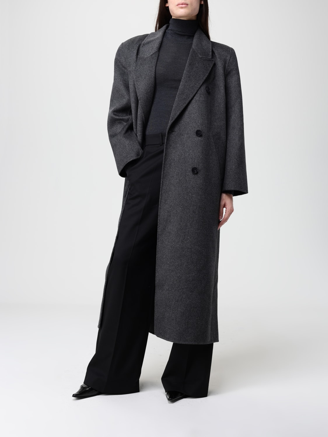 THE FRANKIE SHOP COAT: Coat woman The Frankie Shop, Grey - Img 2