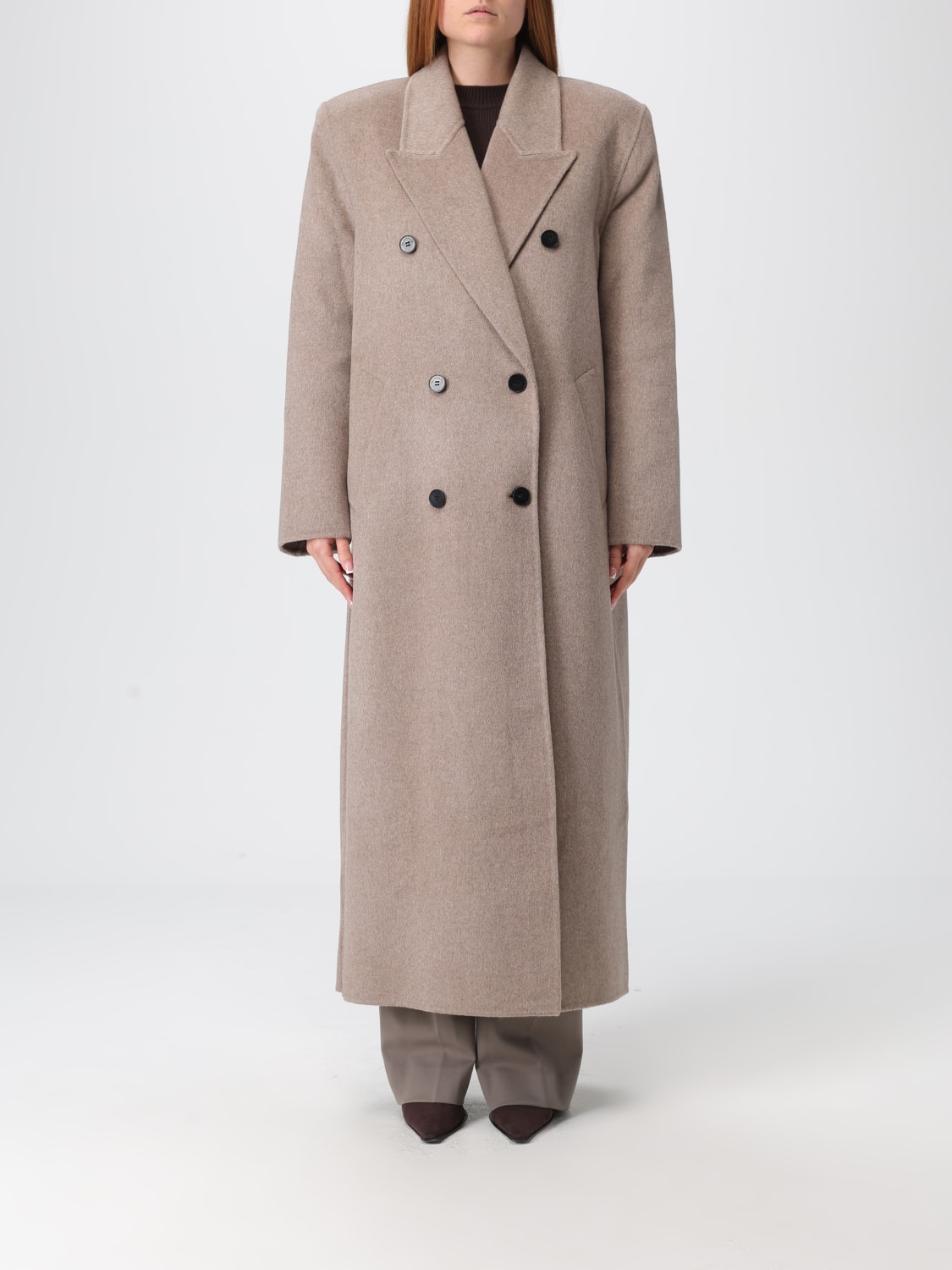 THE FRANKIE SHOP COAT: Coat woman The Frankie Shop, Charcoal - Img 1