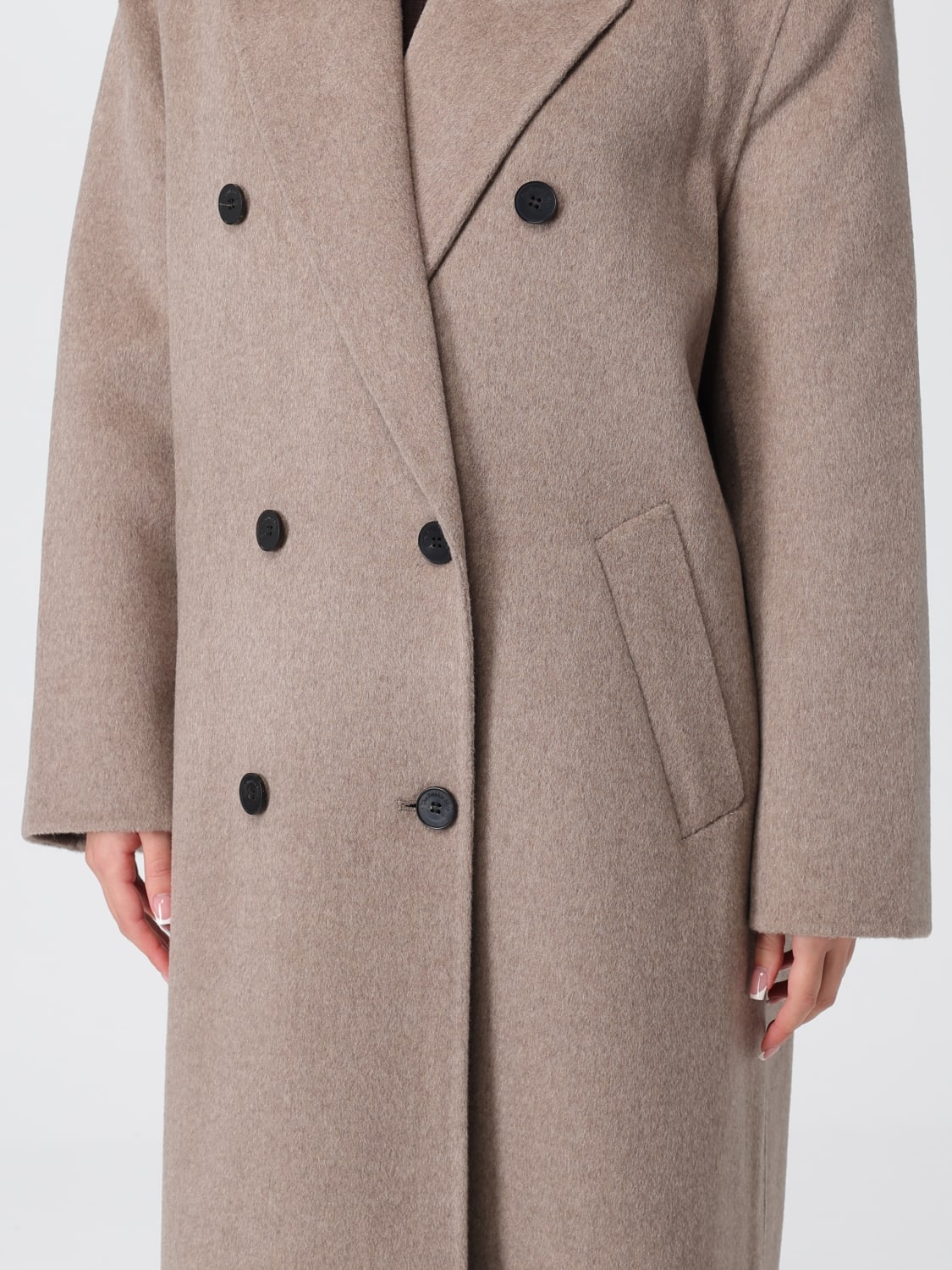 THE FRANKIE SHOP COAT: Coat woman The Frankie Shop, Charcoal - Img 5