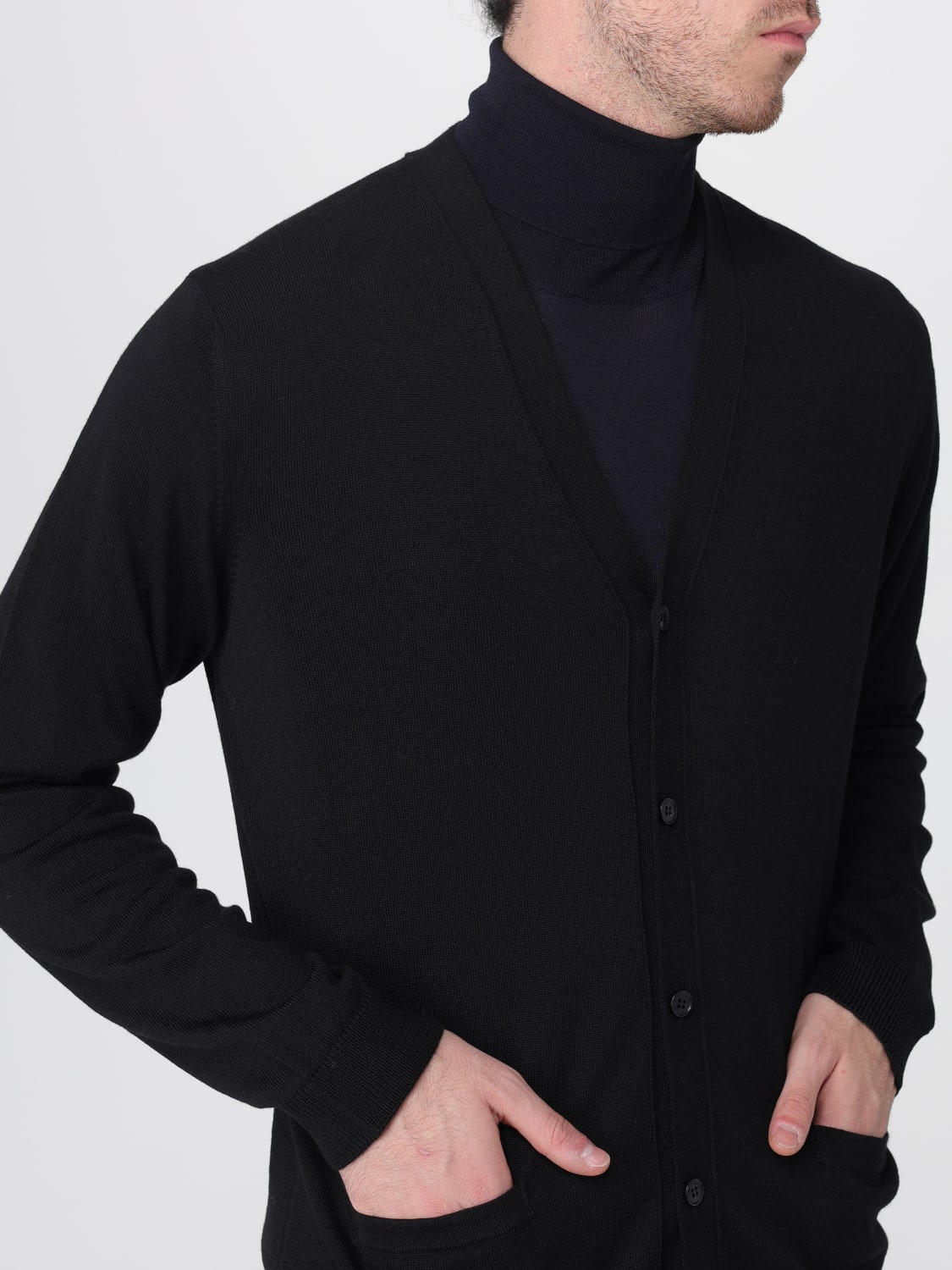 ROBERTO COLLINA SWEATER: Sweater men Roberto Collina, Black - Img 4