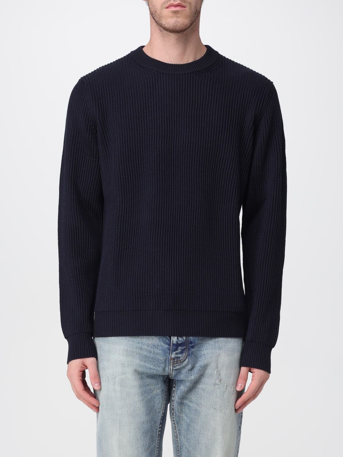 ROBERTO COLLINA SWEATER: Sweater men Roberto Collina, Blue - Img 1