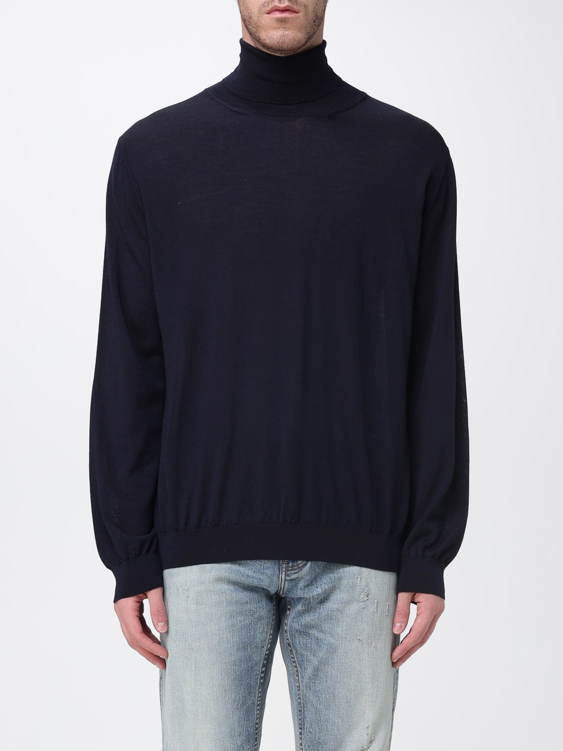 ROBERTO COLLINA セーター: セーター メンズ Roberto Collina, ブルー - Img 1