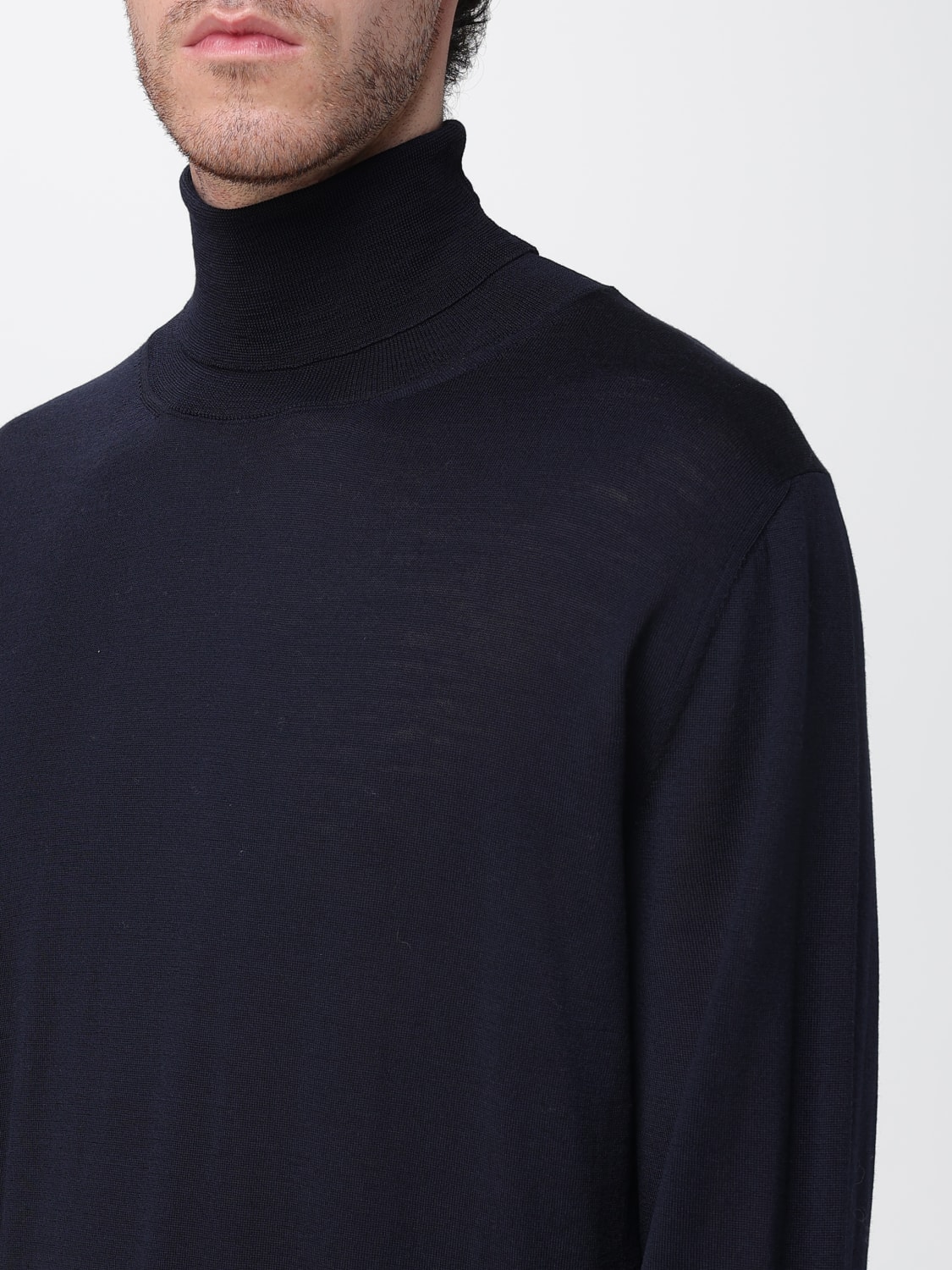 ROBERTO COLLINA セーター: セーター メンズ Roberto Collina, ブルー - Img 3