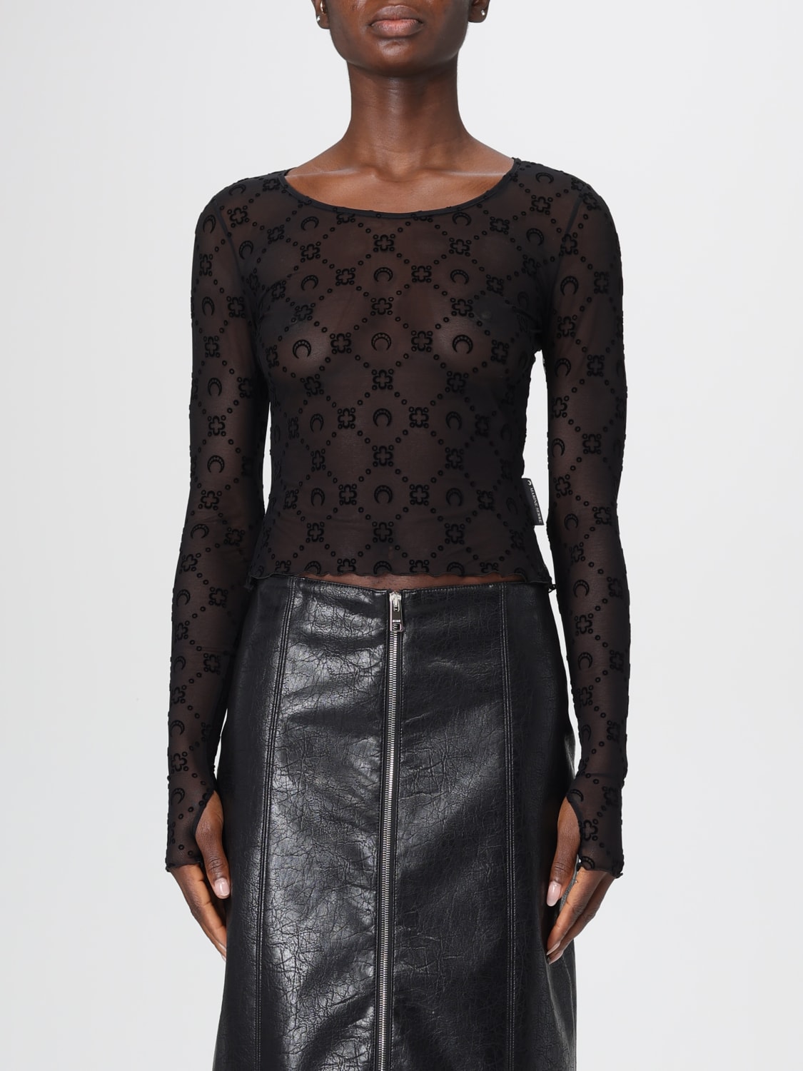 MARINE SERRE TOP: Top damen Marine Serre, Schwarz - Img 1