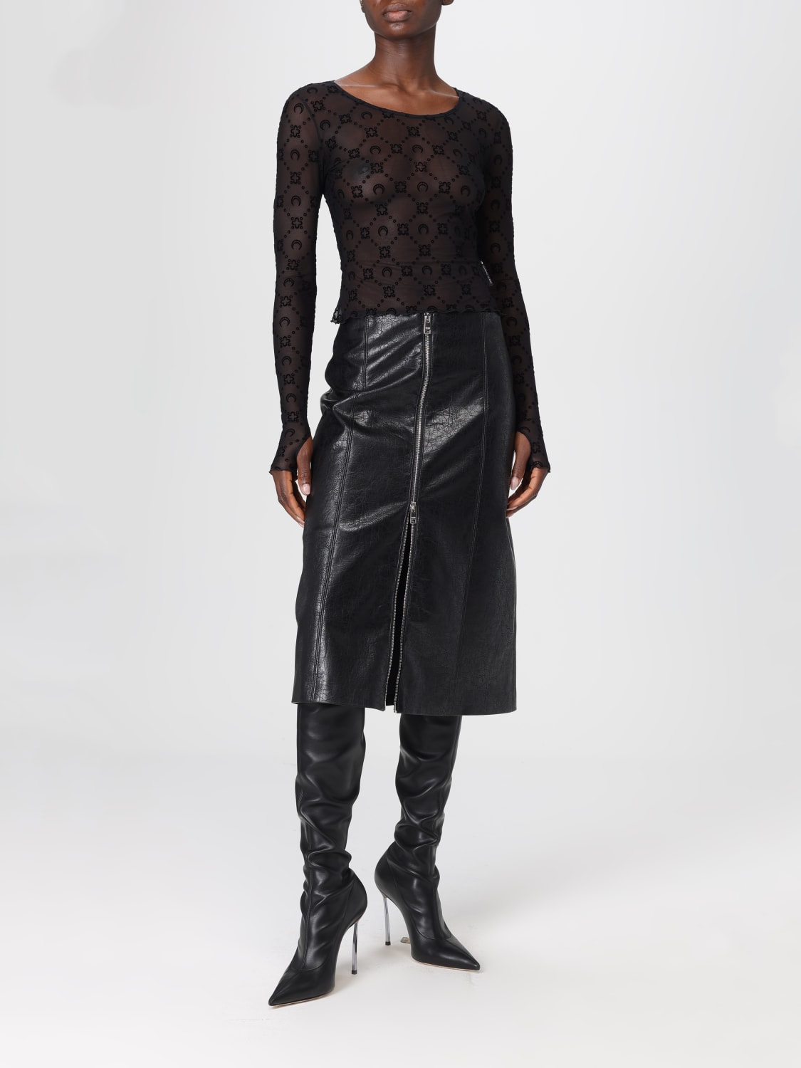 MARINE SERRE TOP: Top damen Marine Serre, Schwarz - Img 2