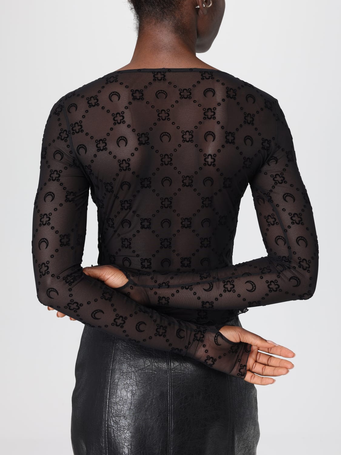 MARINE SERRE TOP: Top damen Marine Serre, Schwarz - Img 5