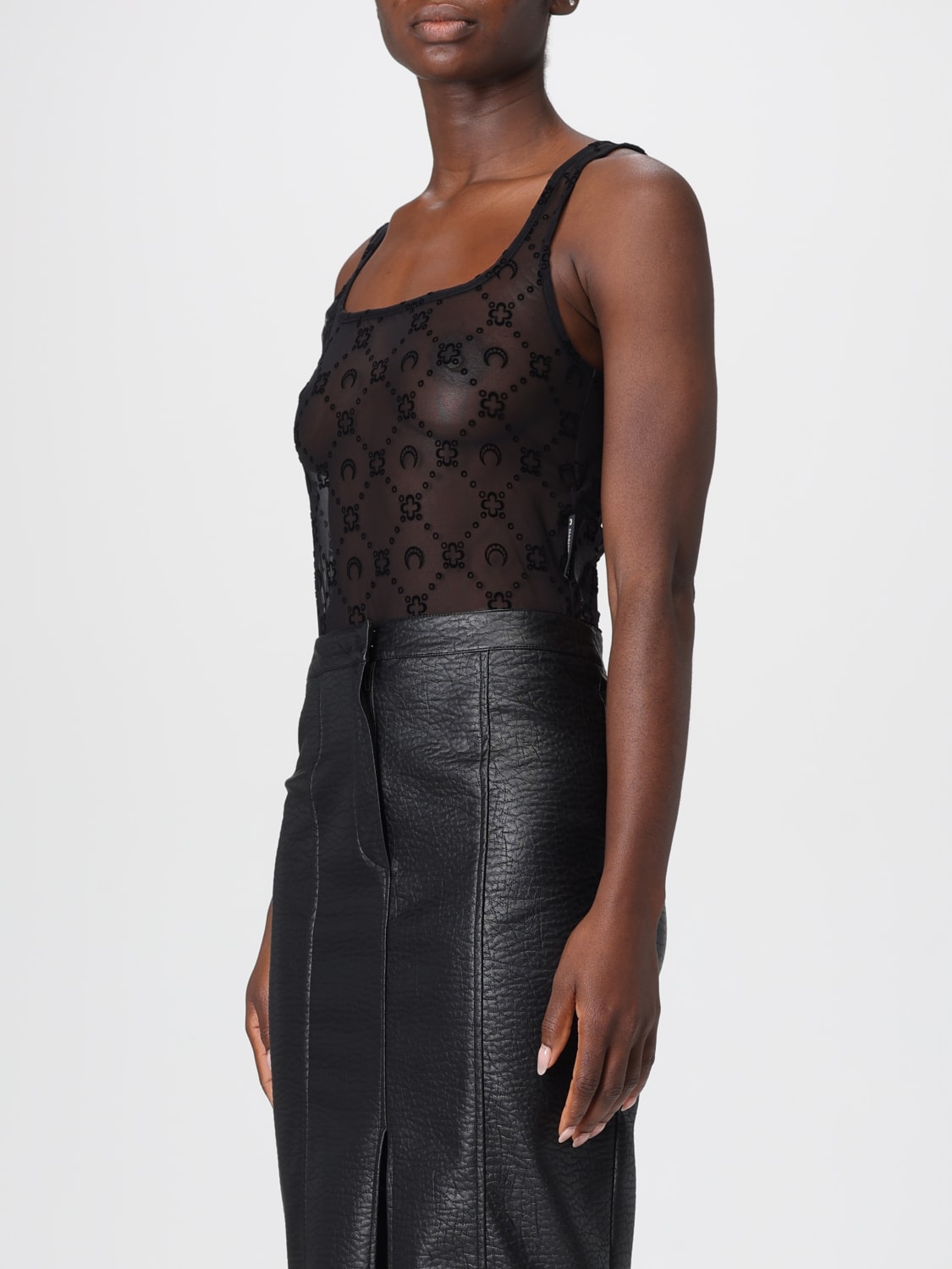 MARINE SERRE TOP: Body mujer Marine Serre, Negro - Img 4