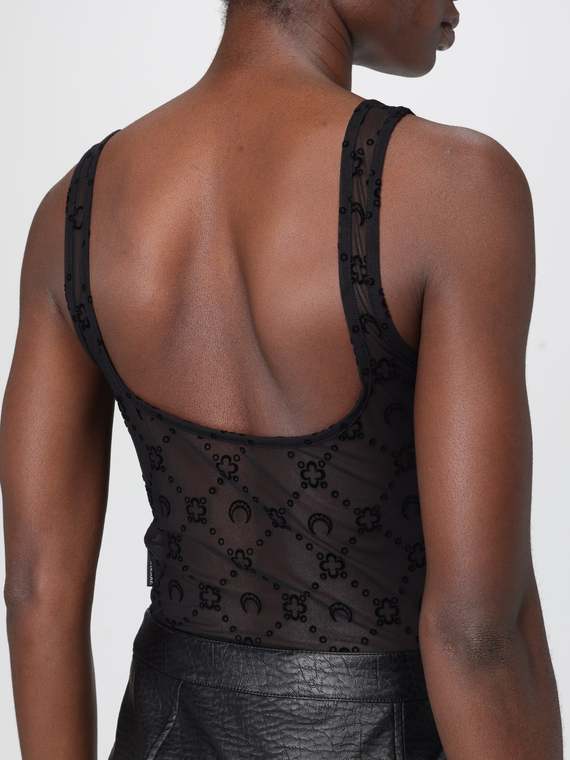 MARINE SERRE TOP: Body mujer Marine Serre, Negro - Img 5