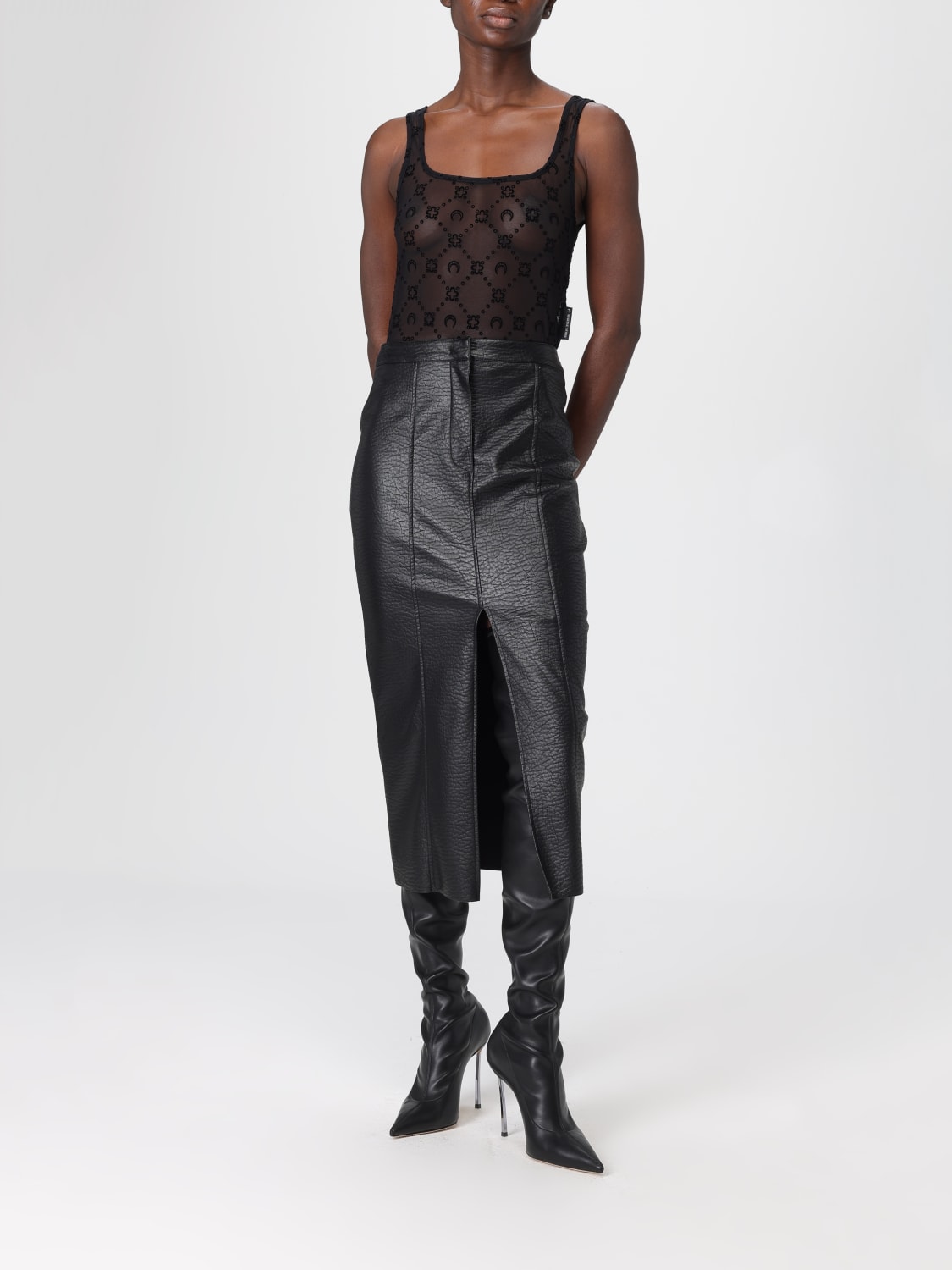 MARINE SERRE TOP: Body mujer Marine Serre, Negro - Img 6