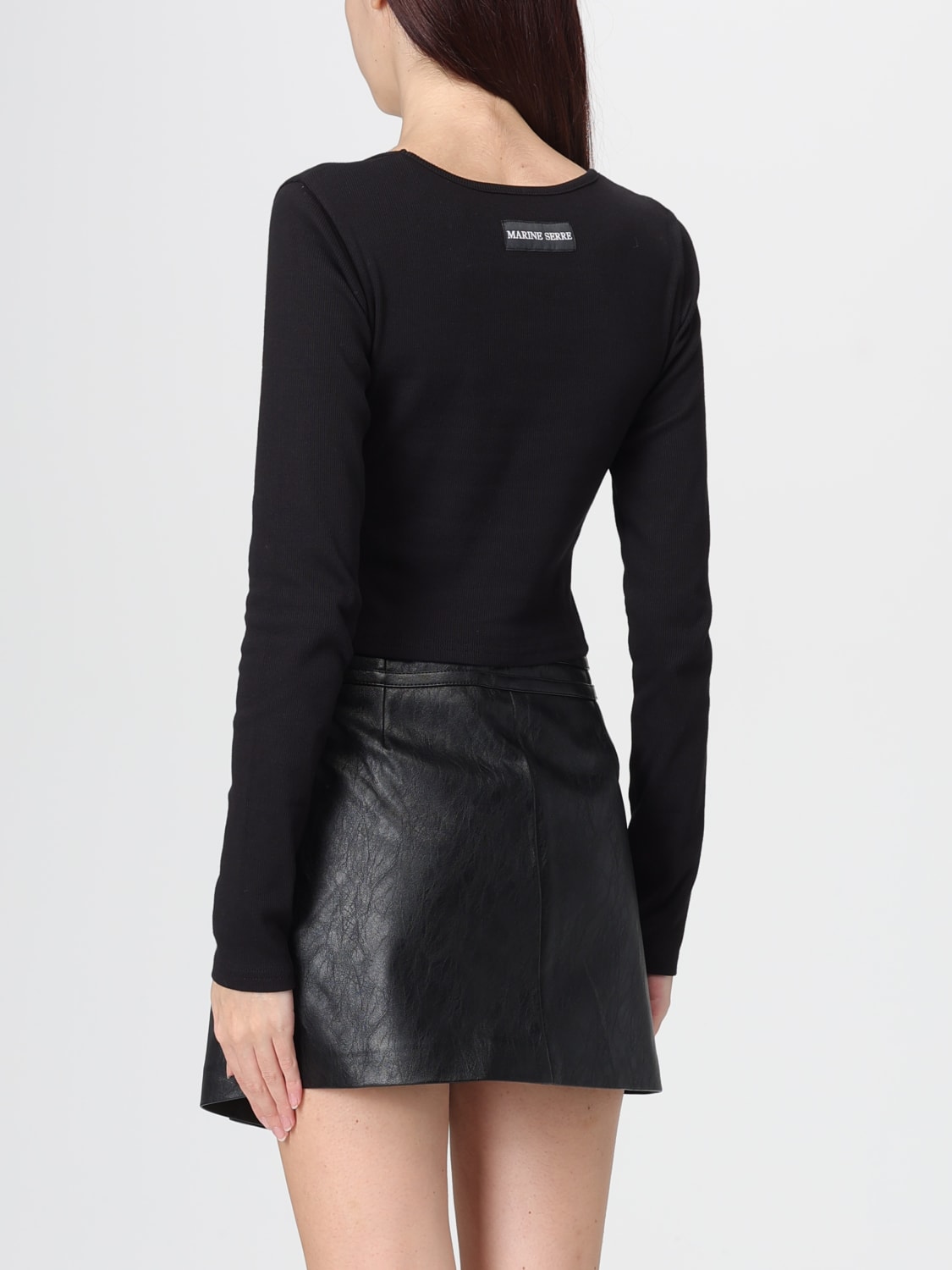 MARINE SERRE T-SHIRT: Top woman Marine Serre, Black - Img 3