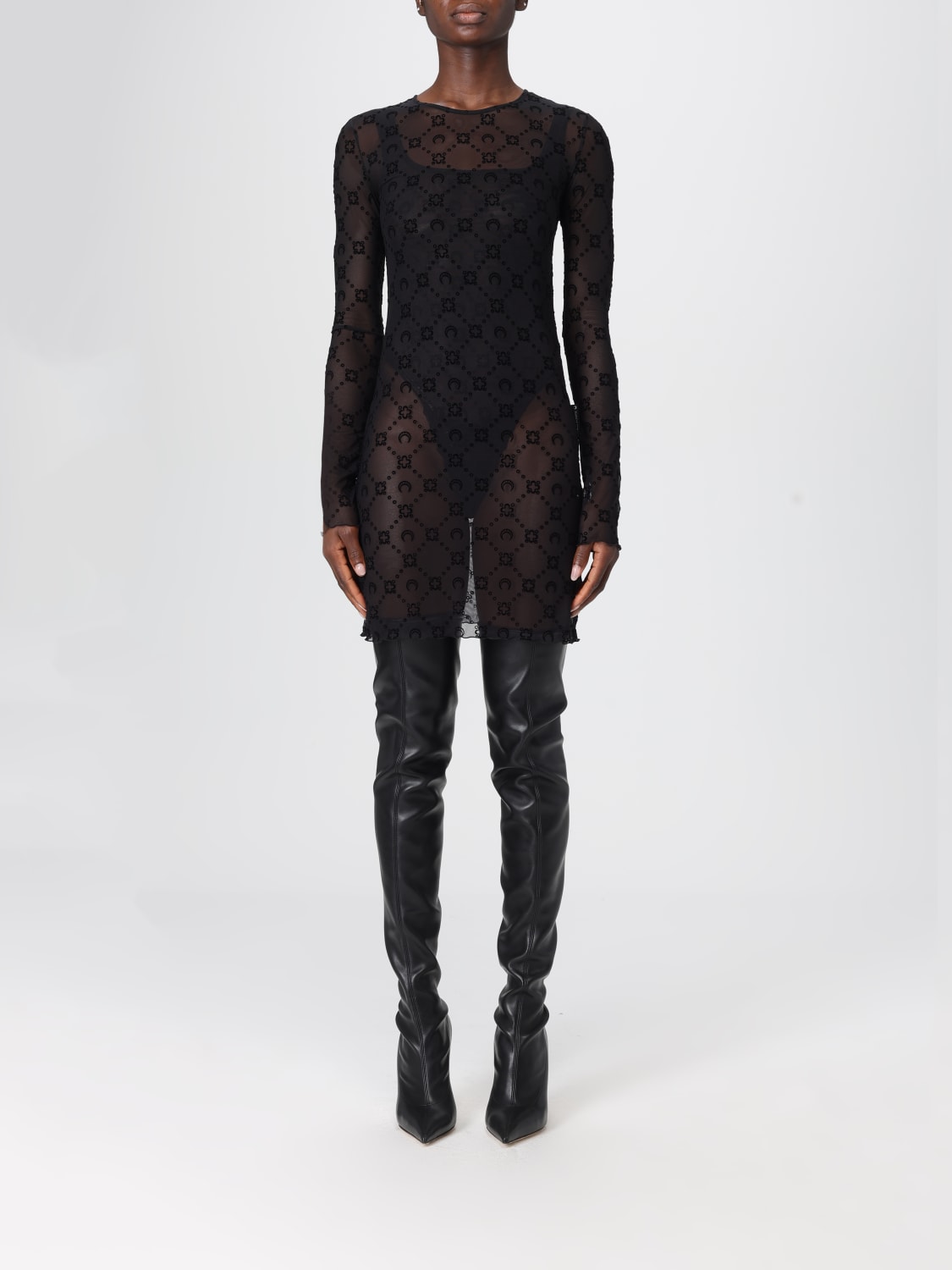 MARINE SERRE VESTIDO: Vestido mujer Marine Serre, Negro - Img 1