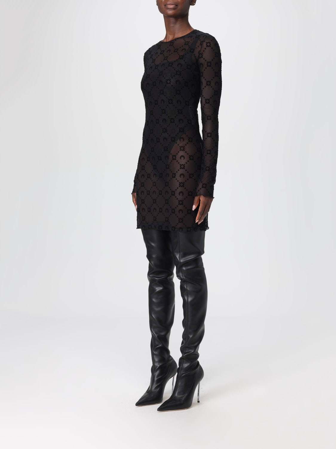 MARINE SERRE VESTIDO: Vestido mujer Marine Serre, Negro - Img 4