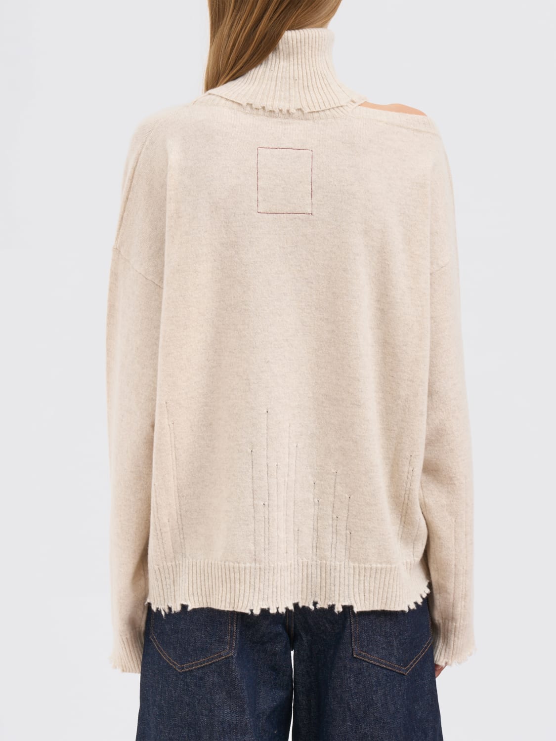 UMA WANG MAGLIA: Pullover dolcevita Uma Wang in cashmere , Panna - Img 2