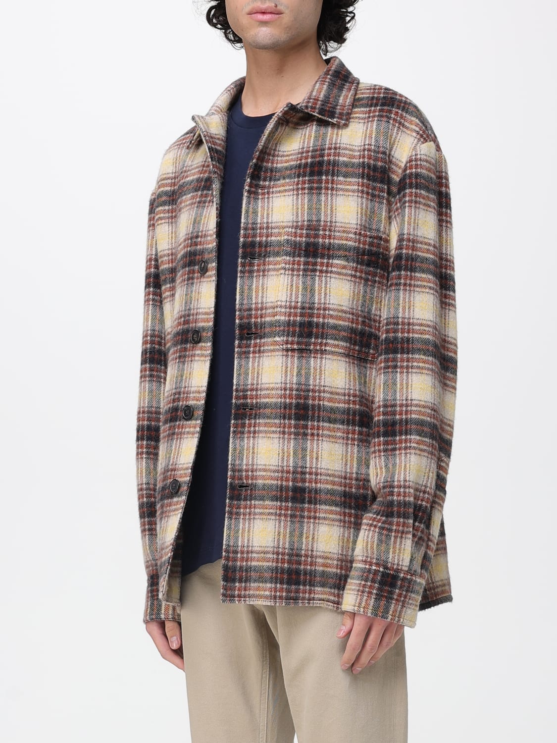 DOPPIAA 外套: 外套 男士 Doppiaa, 奶油色 - Img 3