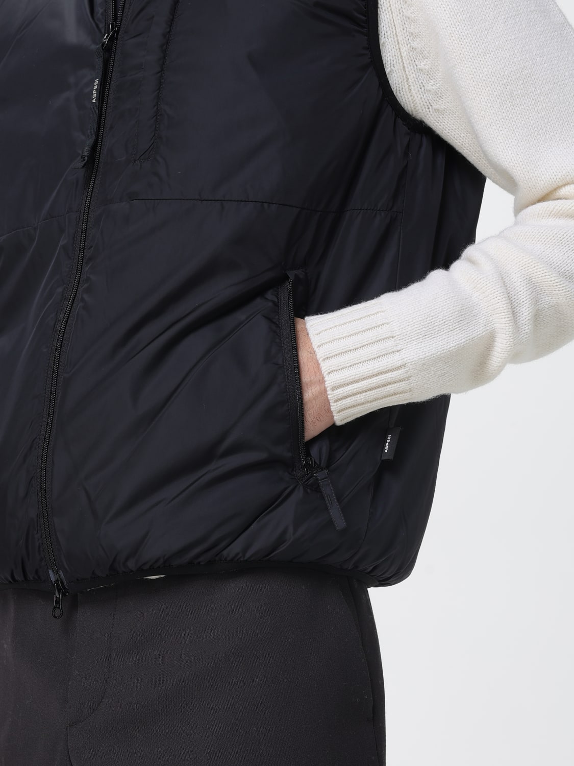 ASPESI SUIT VEST: Jacket men Aspesi, Black - Img 4