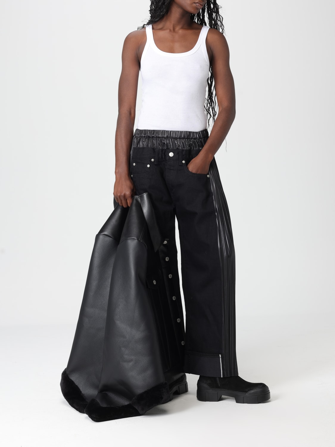 JUNYA WATANABE PANTS: Pants woman Junya Watanabe, Black - Img 2