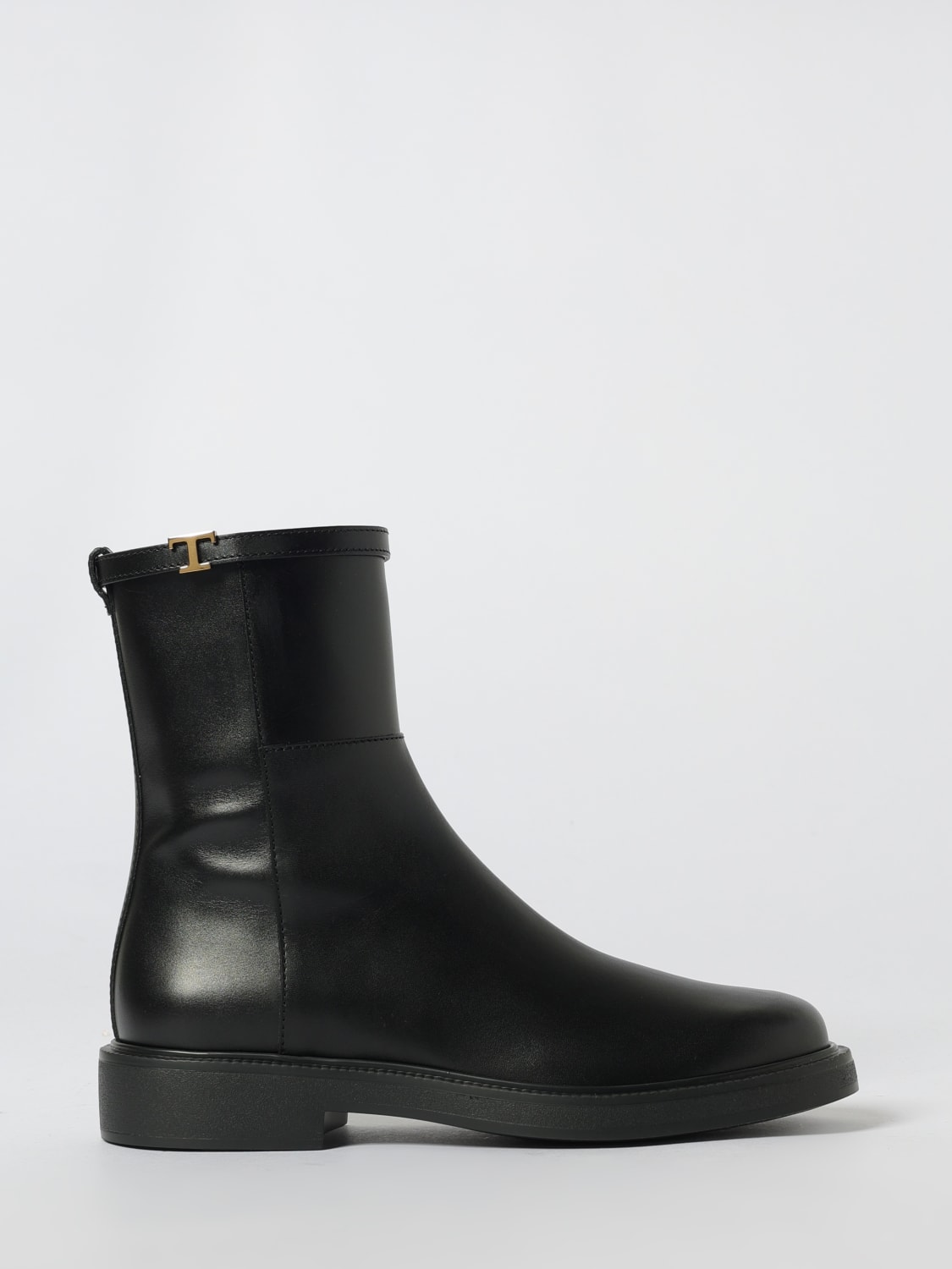 TOD'S BOOTS: Flat ankle boots woman Tod's, Black - Img 1