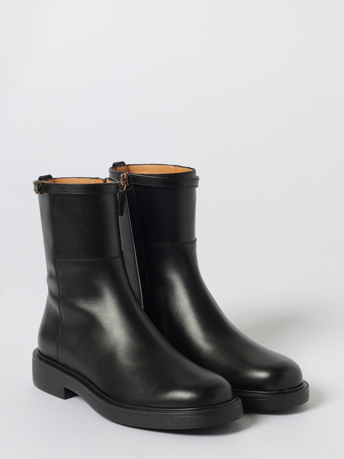 TOD'S BOOTS: Flat ankle boots woman Tod's, Black - Img 2