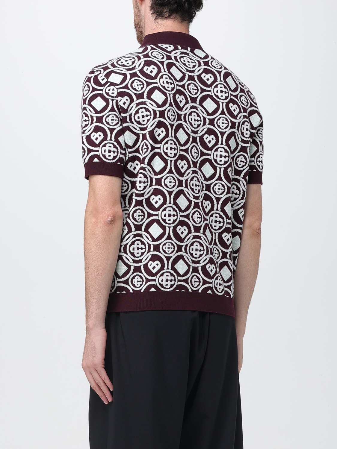 CASABLANCA POLO衫: T恤 男士 Casablanca, 紫色 - Img 2