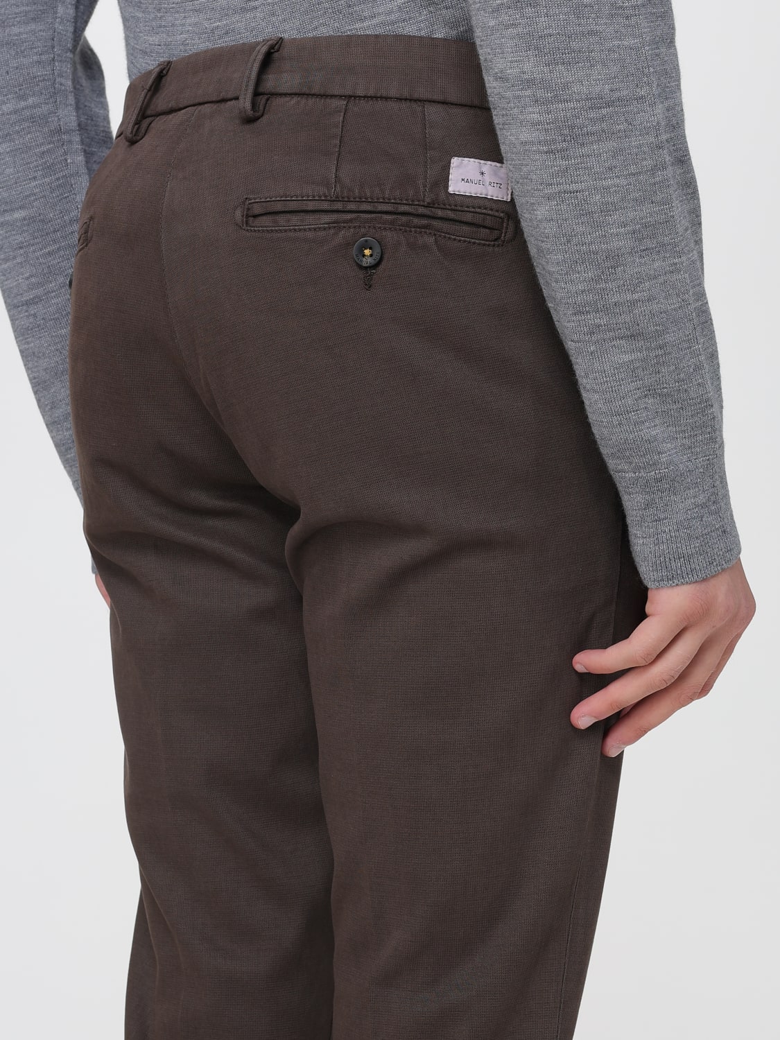 MANUEL RITZ PANTS: Pants men Manuel Ritz, Brown - Img 3