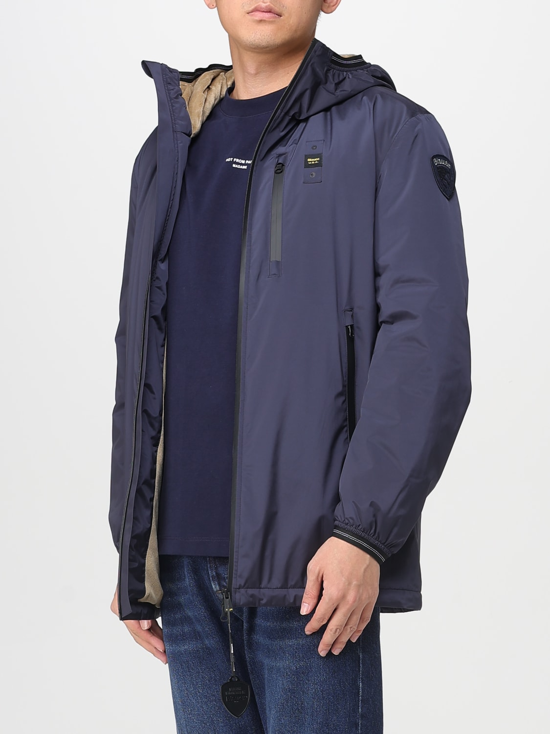 BLAUER VESTE: Trenchs homme Blauer, Bleu Marine - Img 3