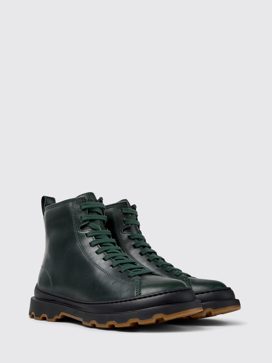 CAMPER STIVALI: Stivaletto Brutus+ Camper in pelle , Verde - Img 2