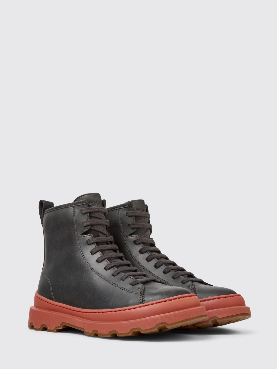 CAMPER STIVALI: Stivaletto Brutus+ Camper in pelle , Grigio - Img 2