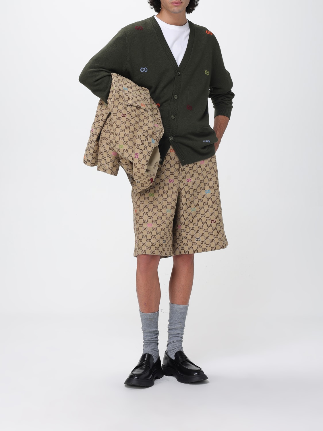 GUCCI PULL: Cardigan homme Gucci, Vert - Img 2