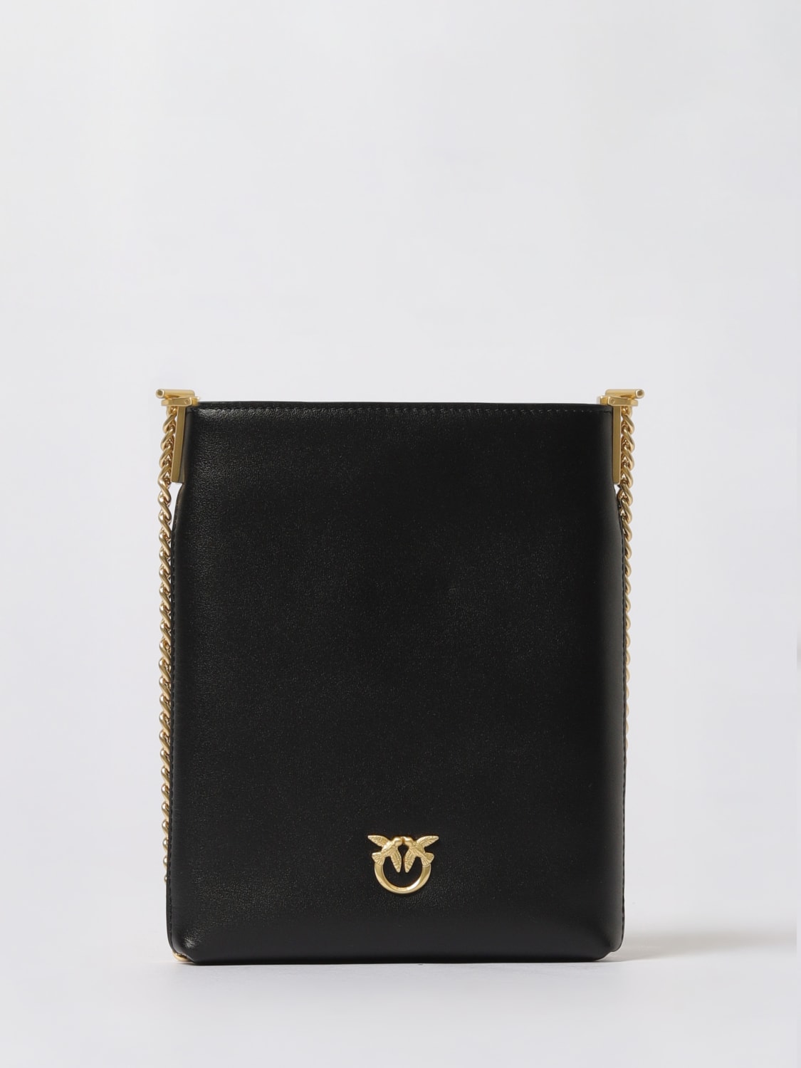 PINKO ACCESSORI TECH: Custodia per smartphone Pinko in pelle , Nero - Img 1