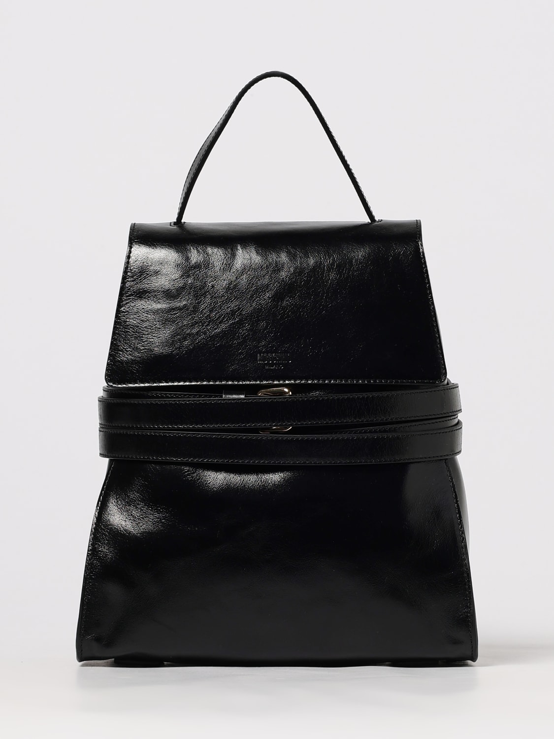 MOSCHINO COUTURE ZAINO: Zaino Moschino Couture in pelle , Nero - Img 1