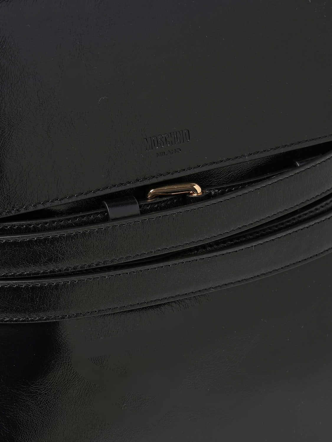 MOSCHINO COUTURE ZAINO: Zaino Moschino Couture in pelle , Nero - Img 4