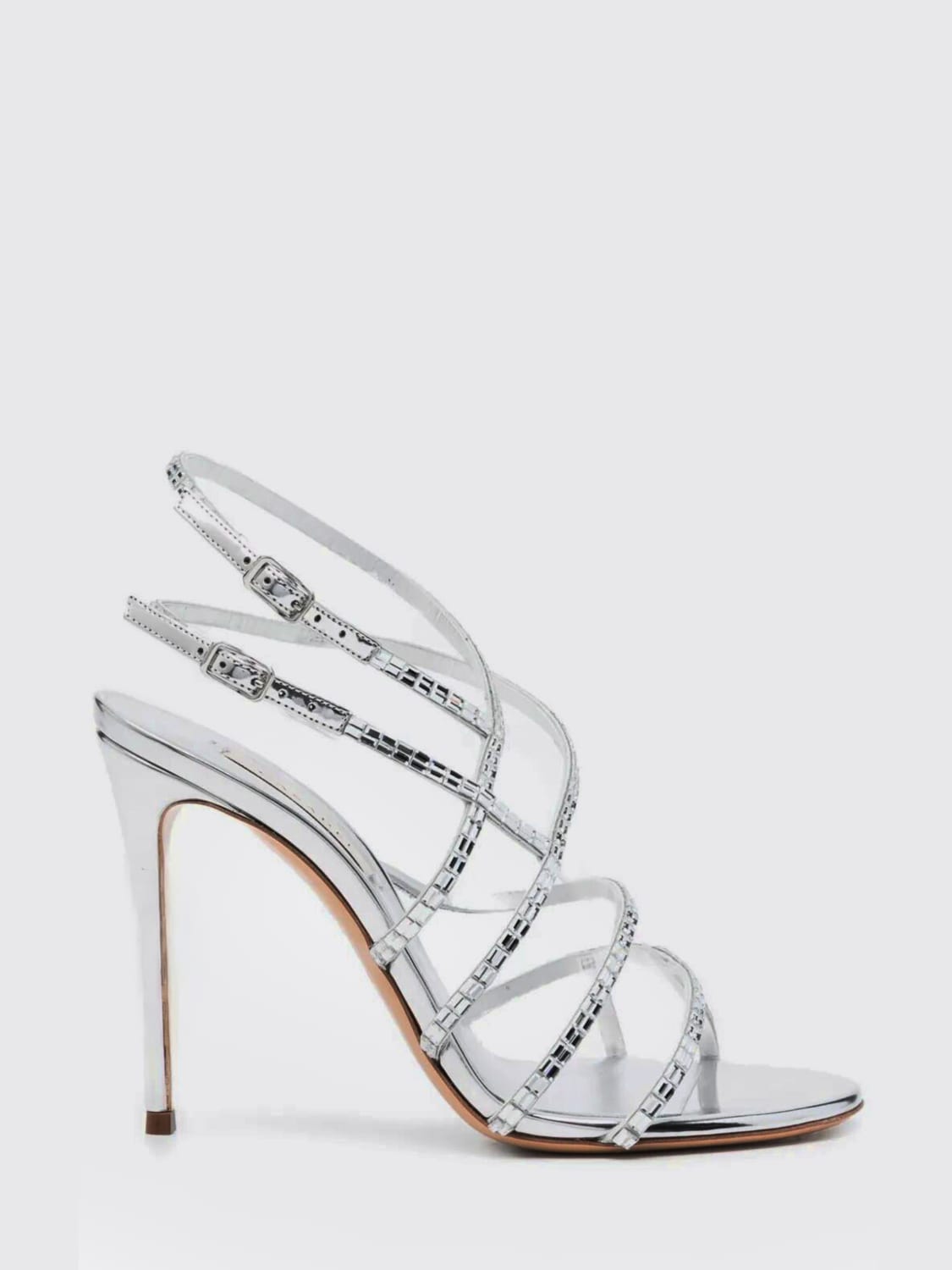 CASADEI SANDALES À TALONS: Chaussures femme Casadei, Argent - Img 1