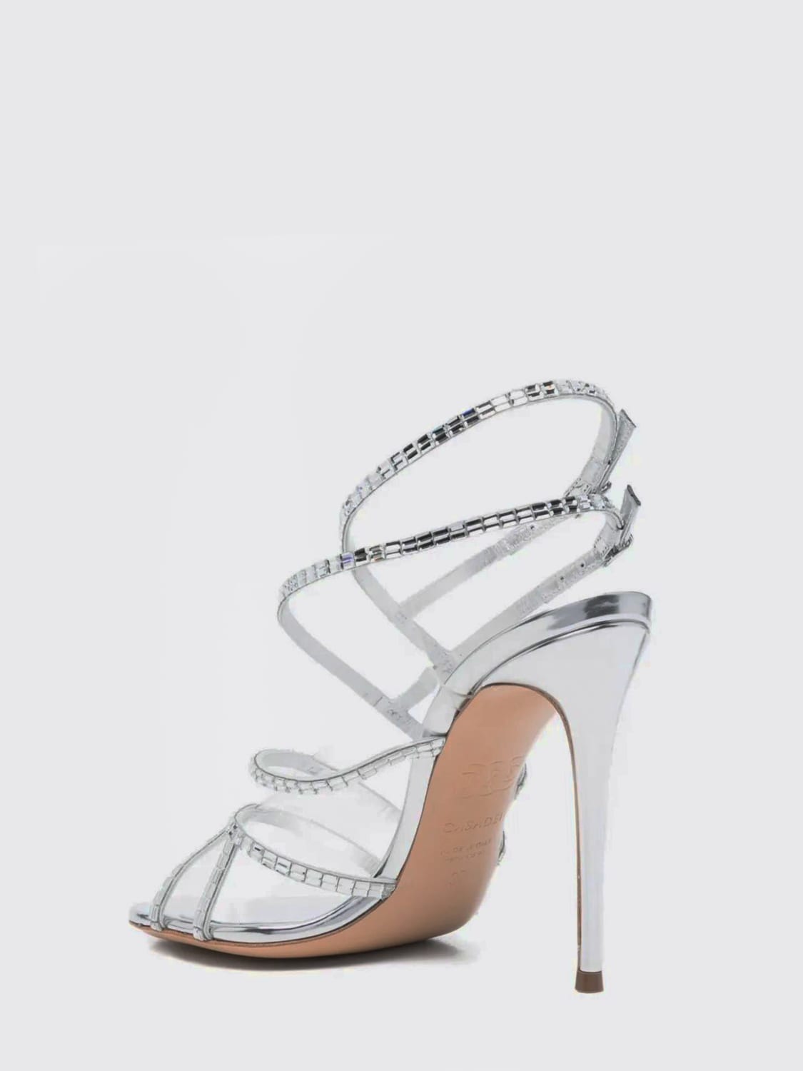 CASADEI SANDALES À TALONS: Chaussures femme Casadei, Argent - Img 3