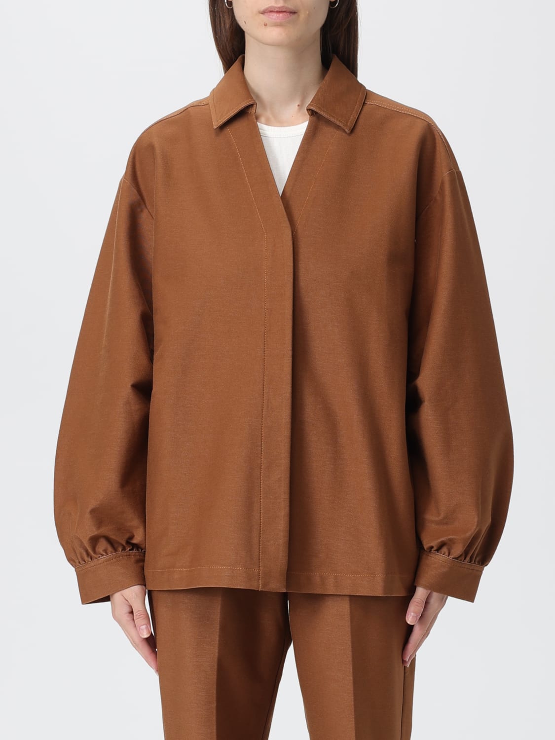 MM MAX MARA SHIRT: Sweater woman Mm Max Mara, Brown - Img 1