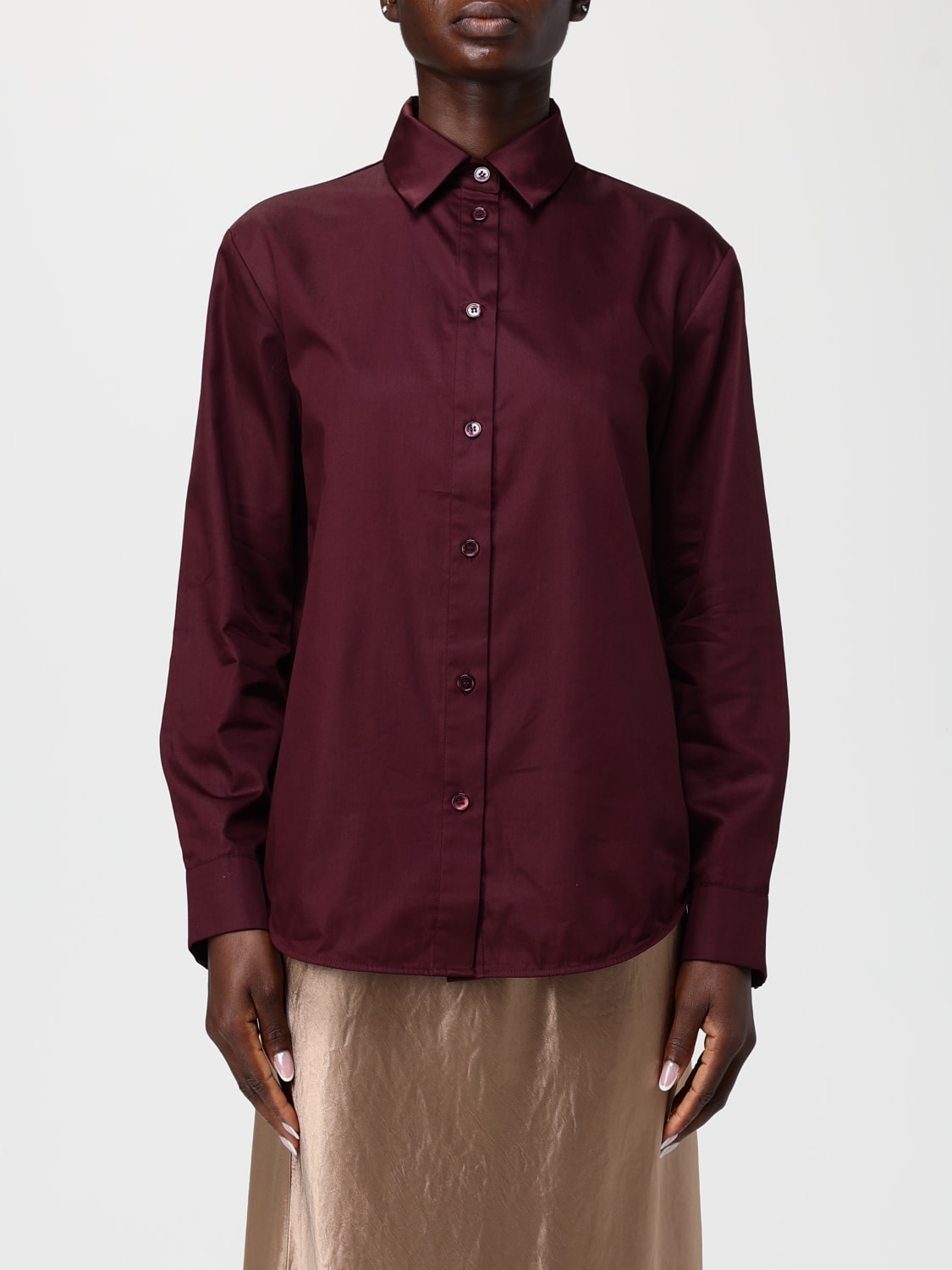 MM MAX MARA CAMISA: Camisa mujer Mm Max Mara, Color Vino - Img 1
