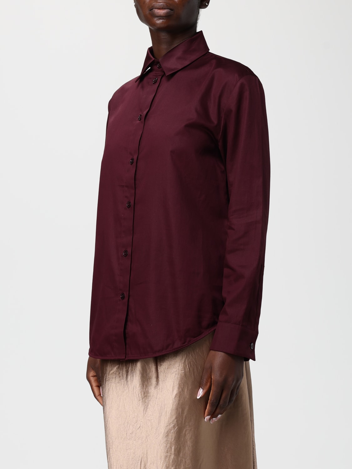 MM MAX MARA CAMISA: Camisa mujer Mm Max Mara, Color Vino - Img 4