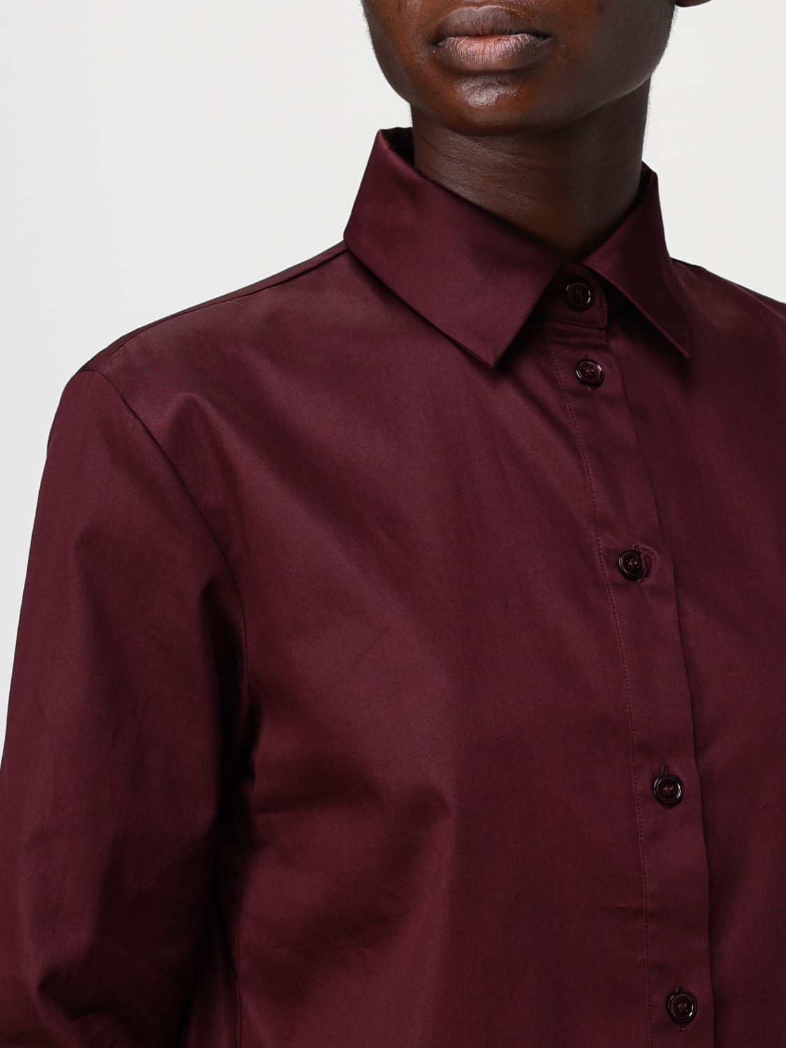 MM MAX MARA CAMISA: Camisa mujer Mm Max Mara, Color Vino - Img 5