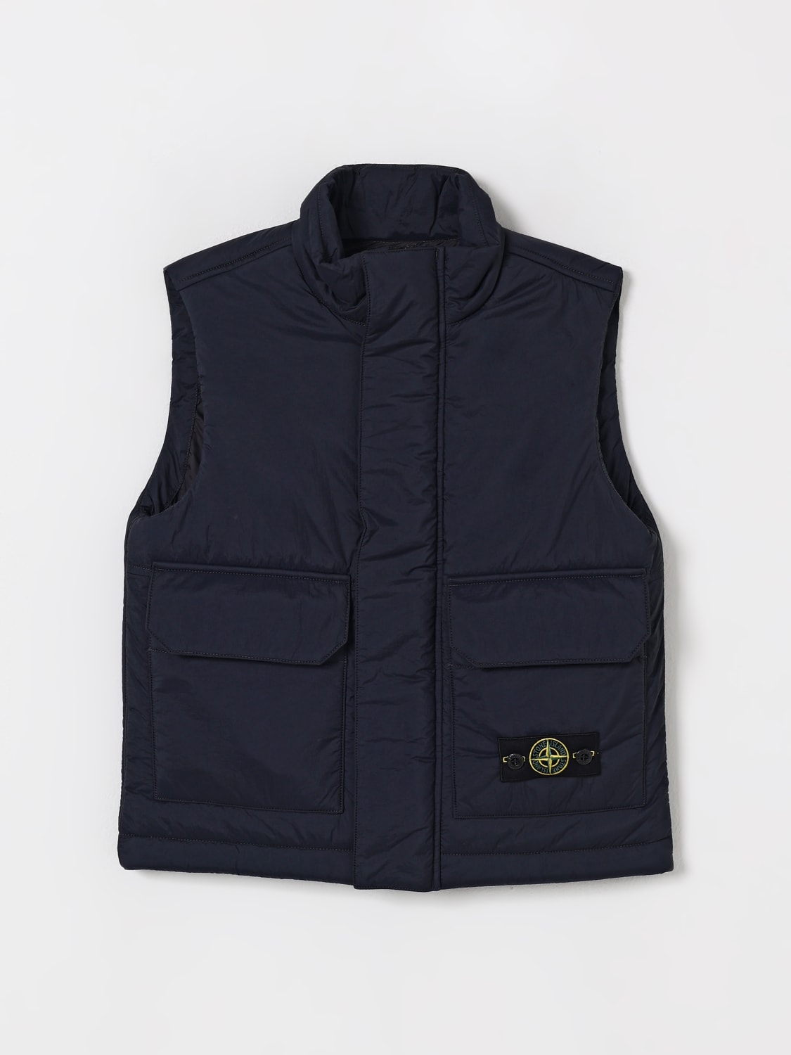 STONE ISLAND JUNIOR WESTE: Gilet kinder Stone Island Junior, Navy - Img 1