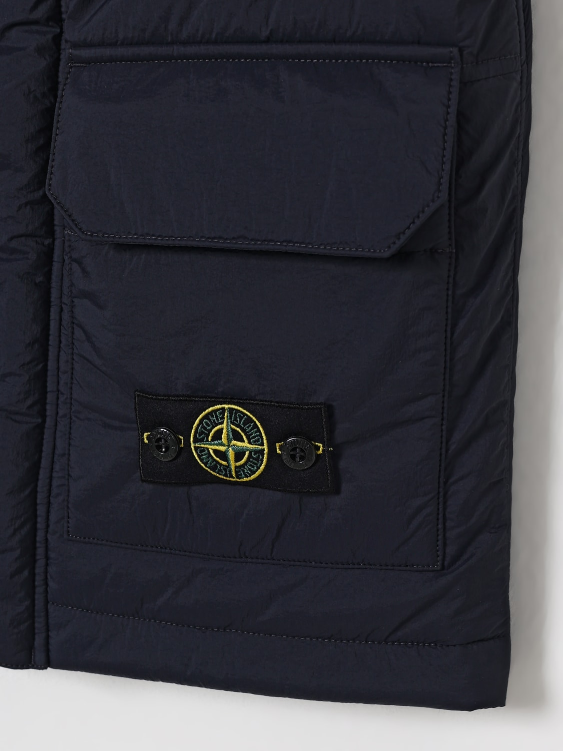 STONE ISLAND JUNIOR WESTE: Gilet kinder Stone Island Junior, Navy - Img 3